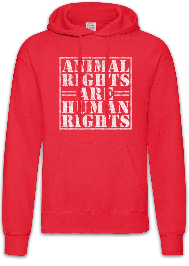 Hoodie Animal Rights Are Human Rights Herren Hoodie Vegan Vegetables