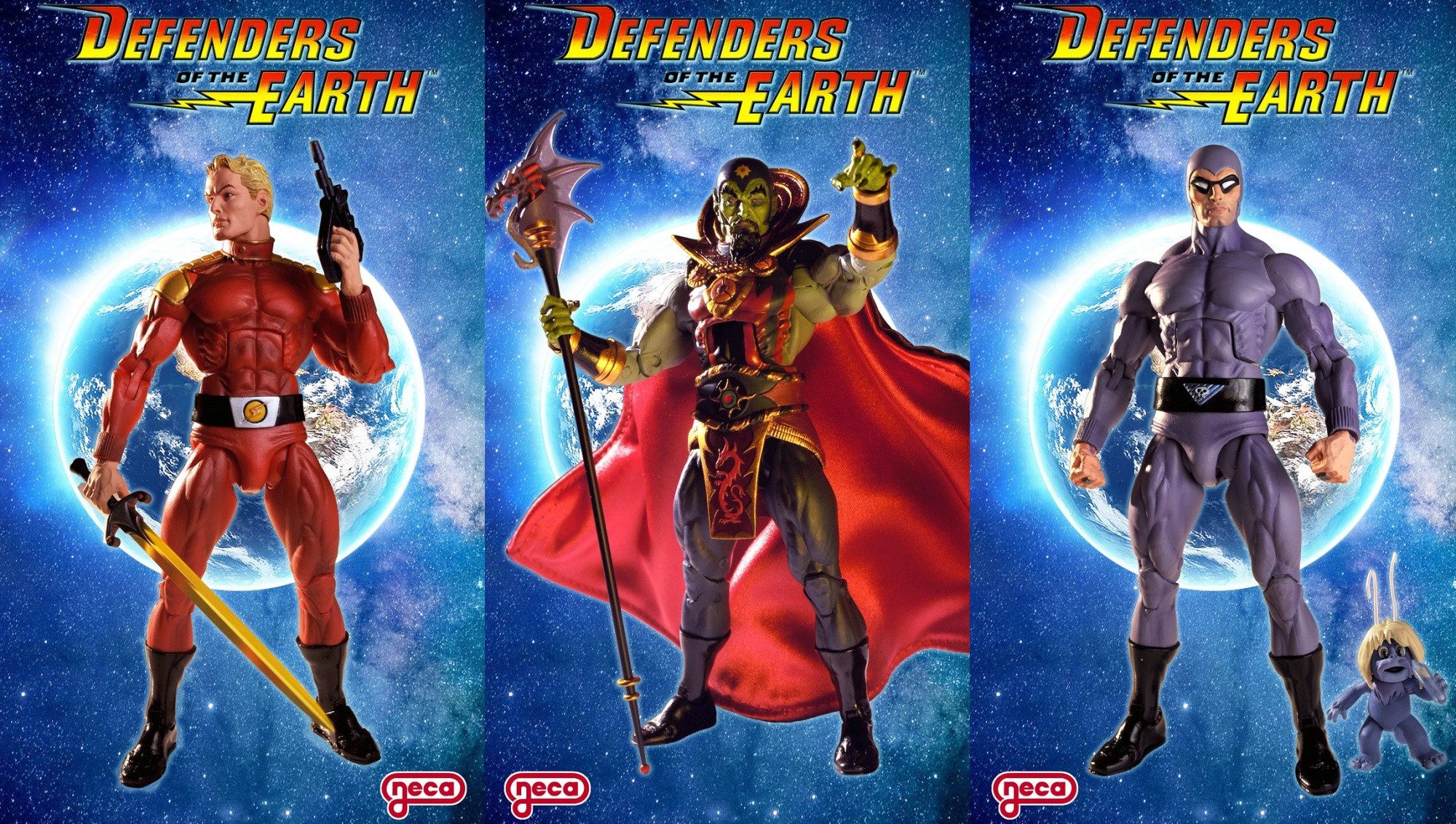 NECA Actionfigur NECA KING FEATURES DEFENDERS OF THE EARTH SERIES 1 ACTIONFIGUREN KOMPL