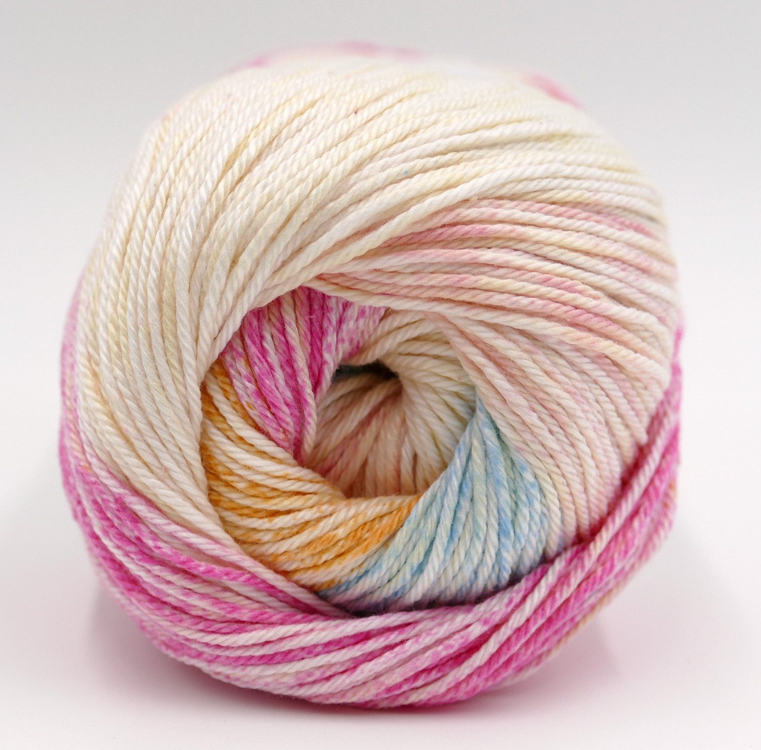 Online Garne Linie 165 Sandy Design Color Baumwollgarn mit Farbverlauf Häkelwolle, 240,00 m (Farbverlaufsgarn reine Baumwolle, Häkelgarn, Strickgarn, Strickwolle, Handstrickgarn), 100% Baumwolle, Nadelstärke 2,5 bis 3,5 mm