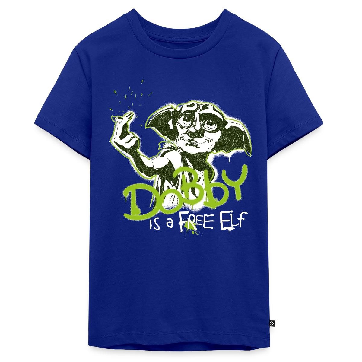 T-Shirt Harry Potter Spruch Dobby Ist Ein Freier Elf Teenager Premium T-Shirt