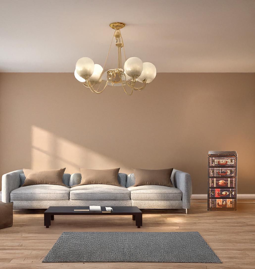 Kobolo Regal Kommode TAFARI aus MDF mit bedrucktem Kunstleder günstig online kaufen