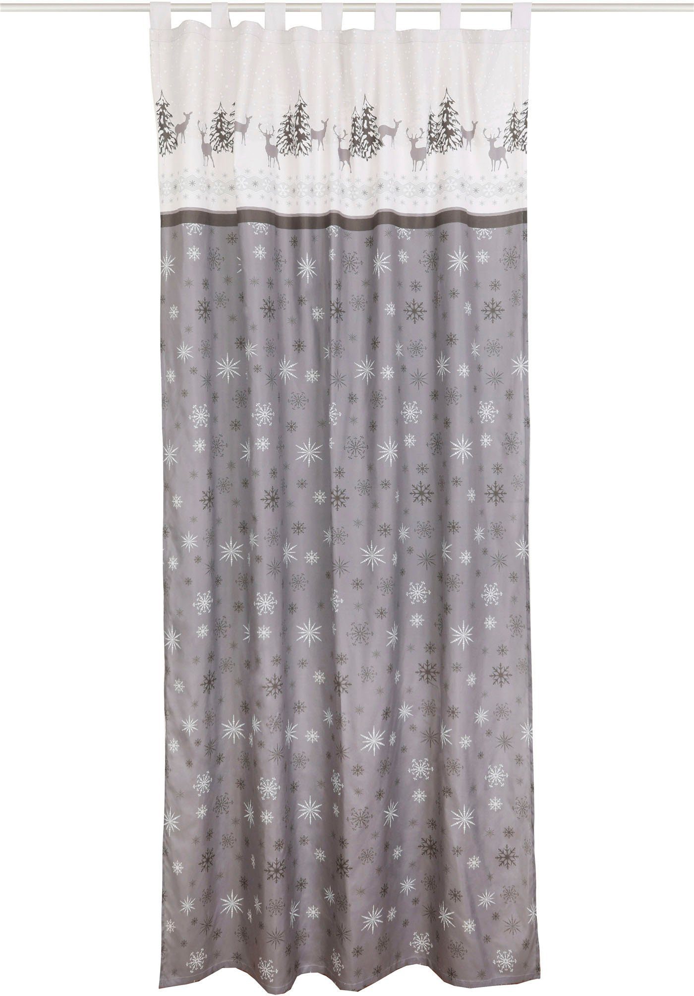 Vorhang Venua, my home, blickdicht, Polyester, bedruckter Weihnachtsdesign aus (1 Microfaser St), mit Schlaufen