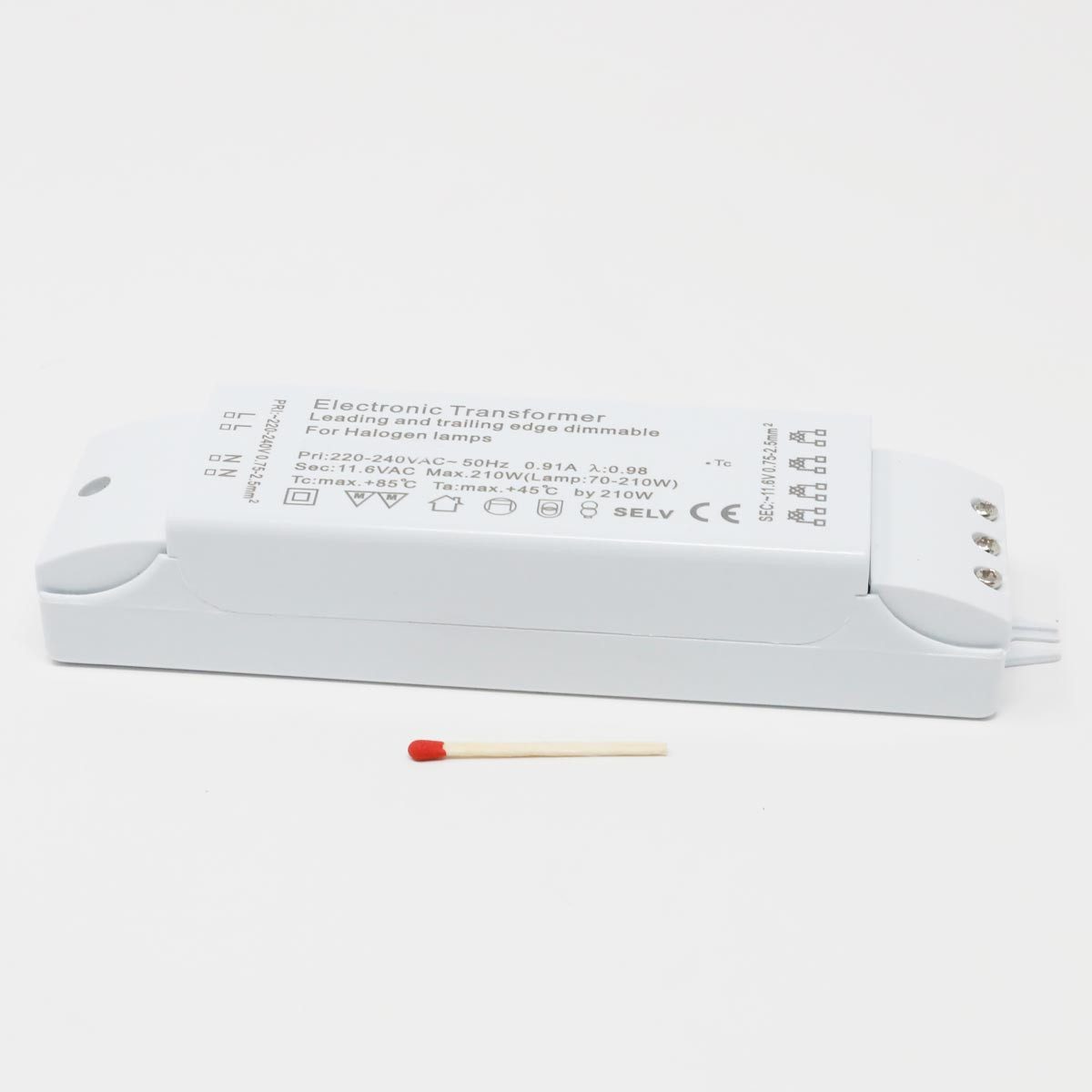 Maxtrack Elektronischer Halogen-Trafo, 70-210W, 230V-12V AC Trafo