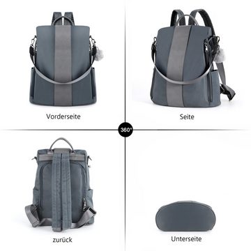 TAN.TOMI Cityrucksack Modischer Damen-Rucksack mit Diebstahlschutz, mit 3 Tragevarianten, Vintage-Design Daypack Modern Cityrucksack für Reisen Arbeit