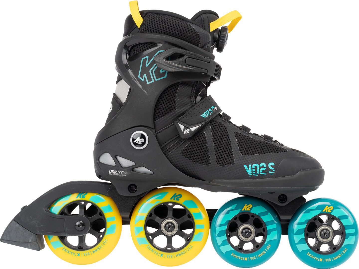 Inlineskates K2 VO2 S 100 X BOA Inline Skate black/blue/yellow