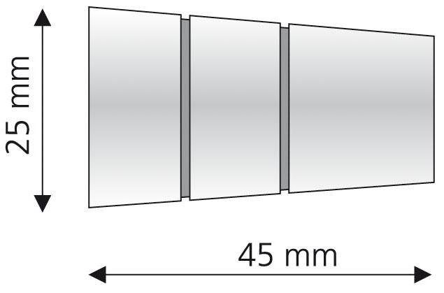 Liedeco, Gardinen, für Concav mit 2-St), mm (Set, Gardinenstangen chromfarben/matt Ø 16 Rille, Gardinenstangen-Endstück