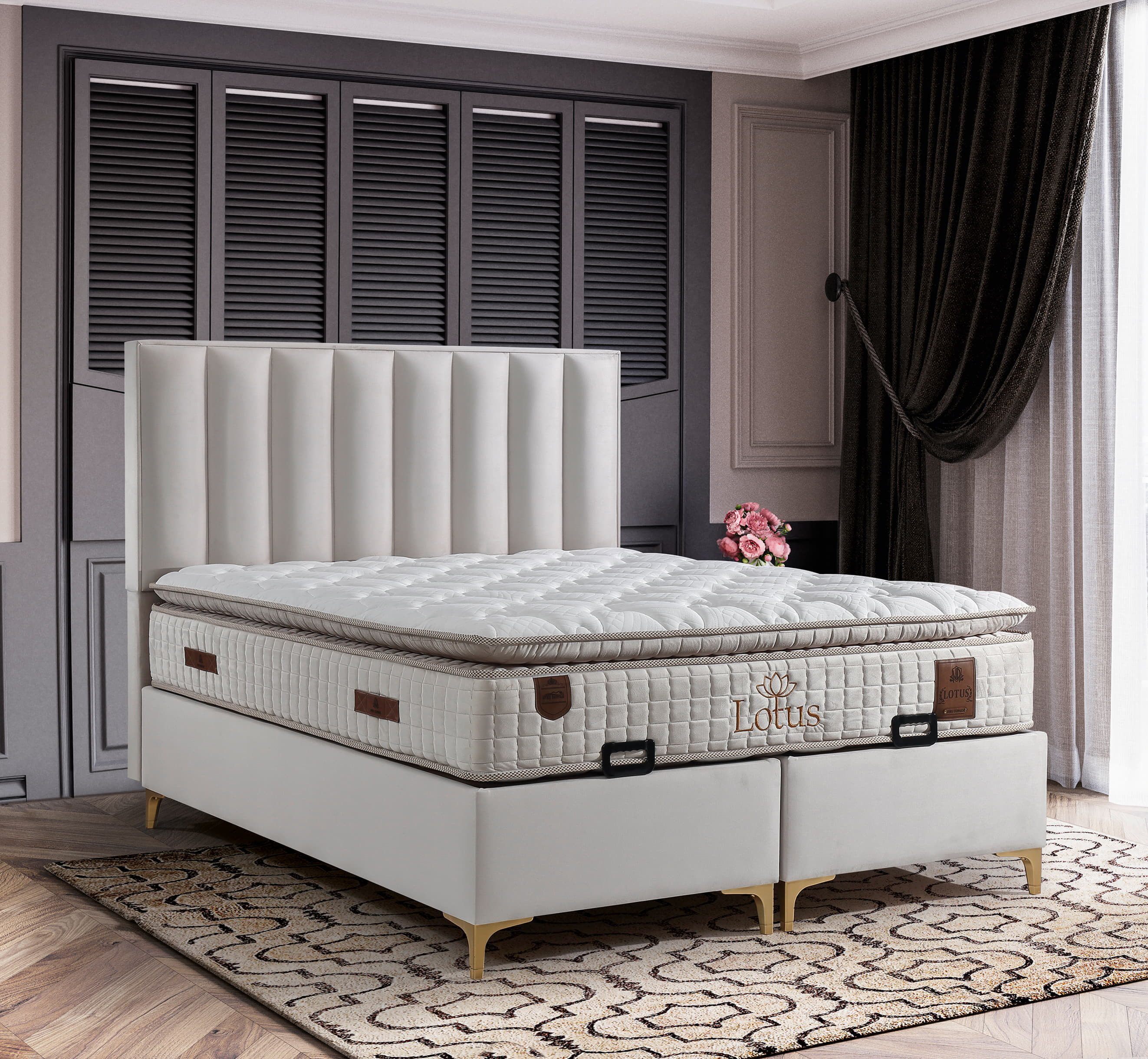 Villa Möbel Boxspringbett Lotus (Bett Set), günstig online kaufen