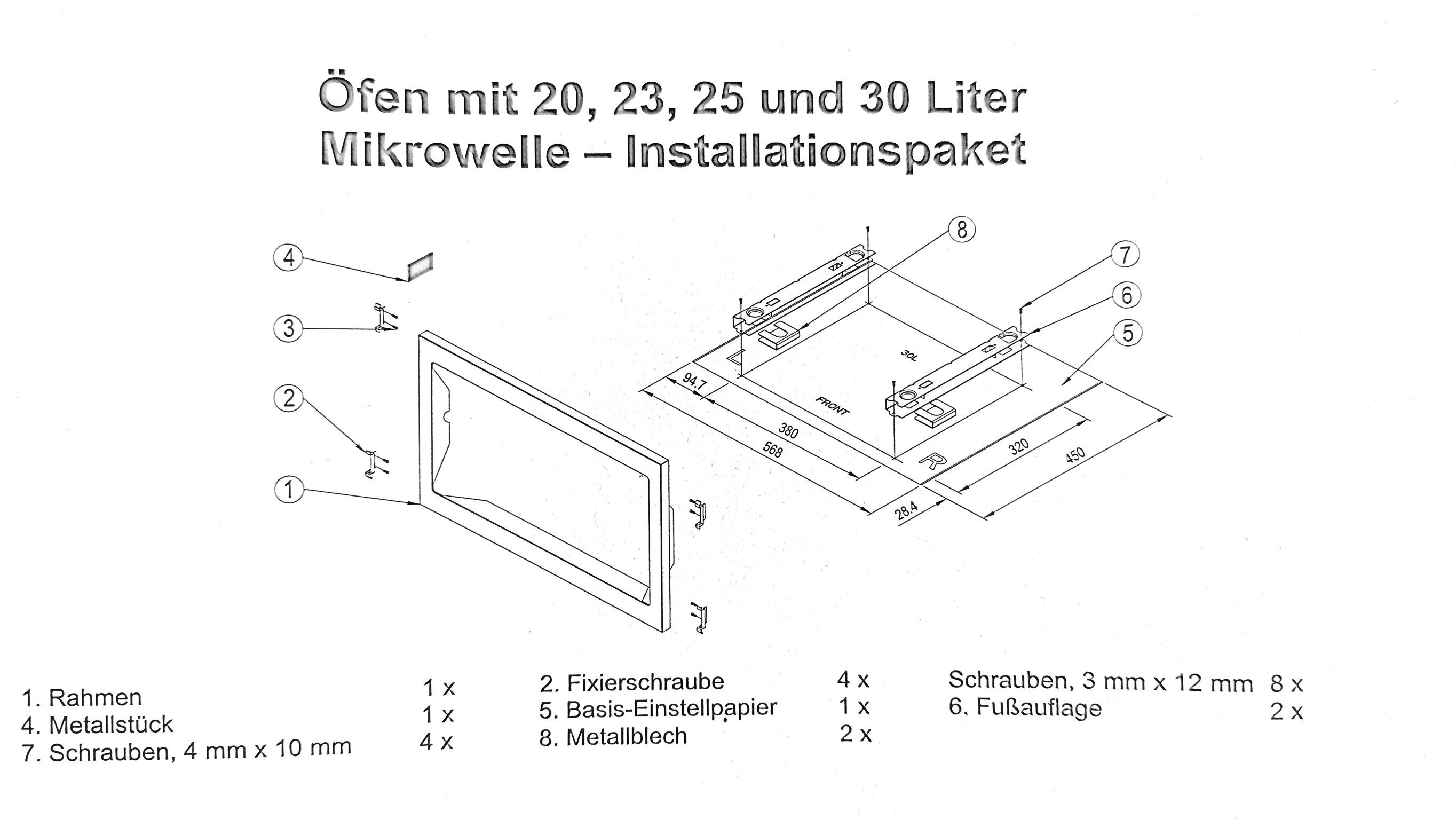 Thumbnail - BEKO Einbaurahmen Mikrowelle silber 2000X
