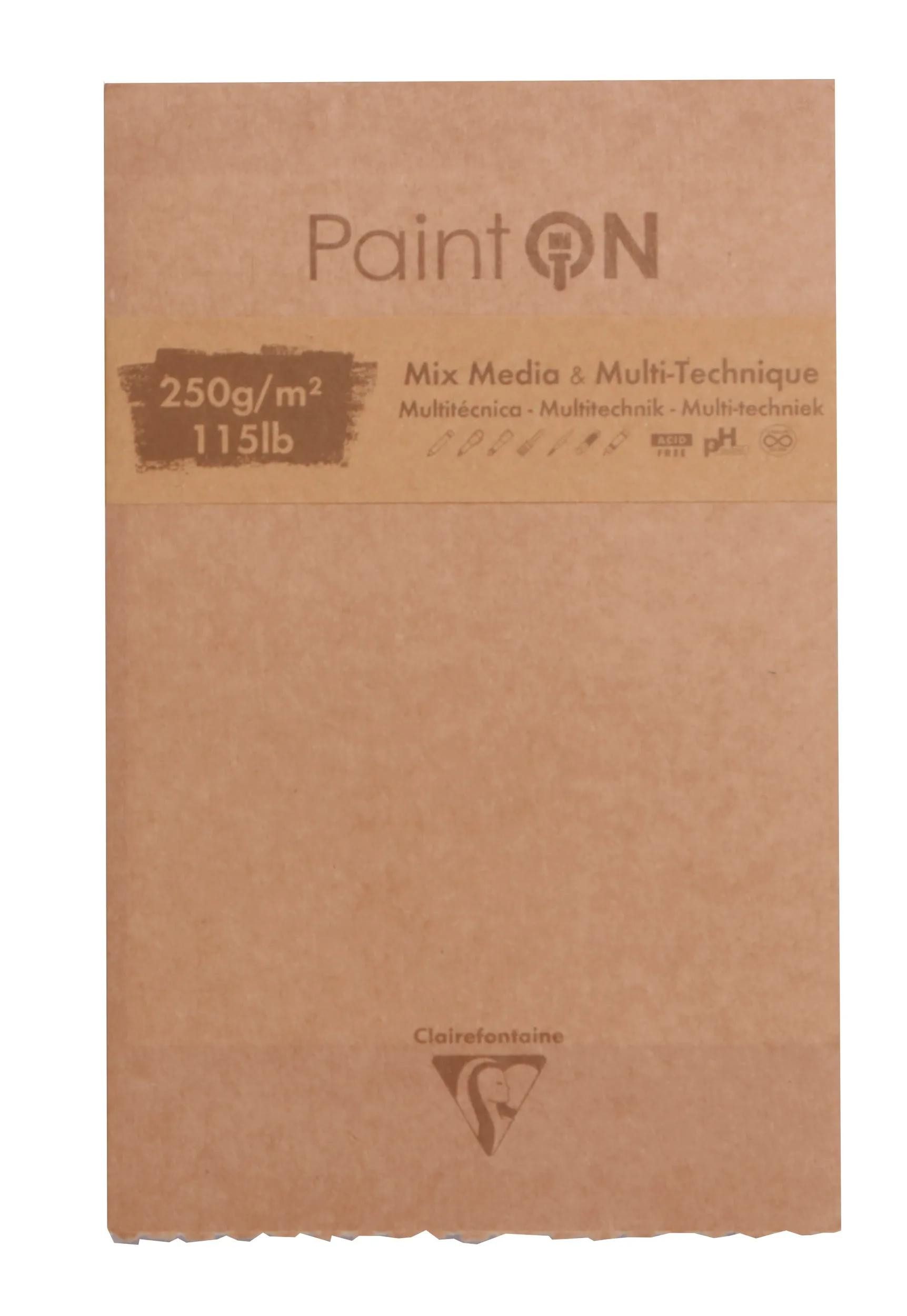 CLAIREFONTAINE Zeichenpapier Block, geleimt, 50 Bl, 250g, 13,9x21,5cm, sortiert 975174C, Block