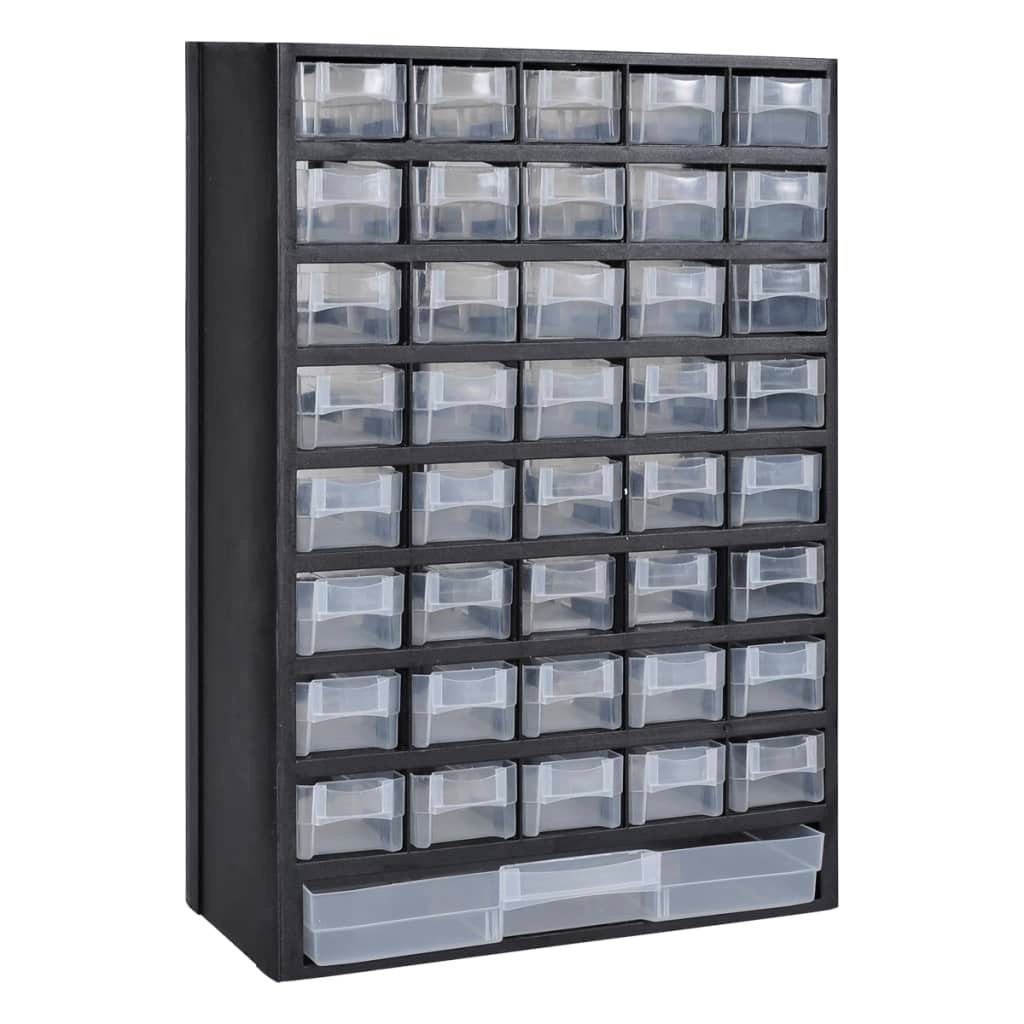 vidaXL Werkzeugbox Sortimentskasten mit (2 St) 41 Fächern Stk. 2 Kunststoff
