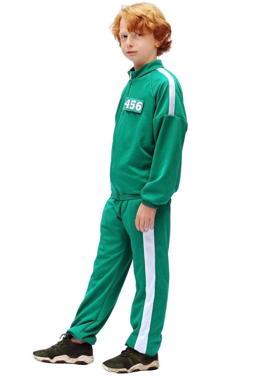Metamorph Kostüm Kinder Squid Game Teilnehmer - Karneval Fasching, Der markante grüne Trainingsanzug der Teilnehmer des koreanischen Tod