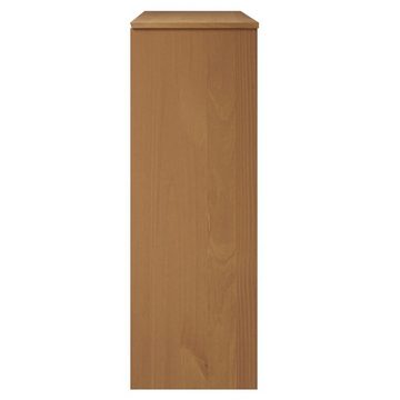 vidaXL Sideboard Highboard-Oberteil MOLDE Braun 90x35x100 cm Massivholz Kiefer (1 St)