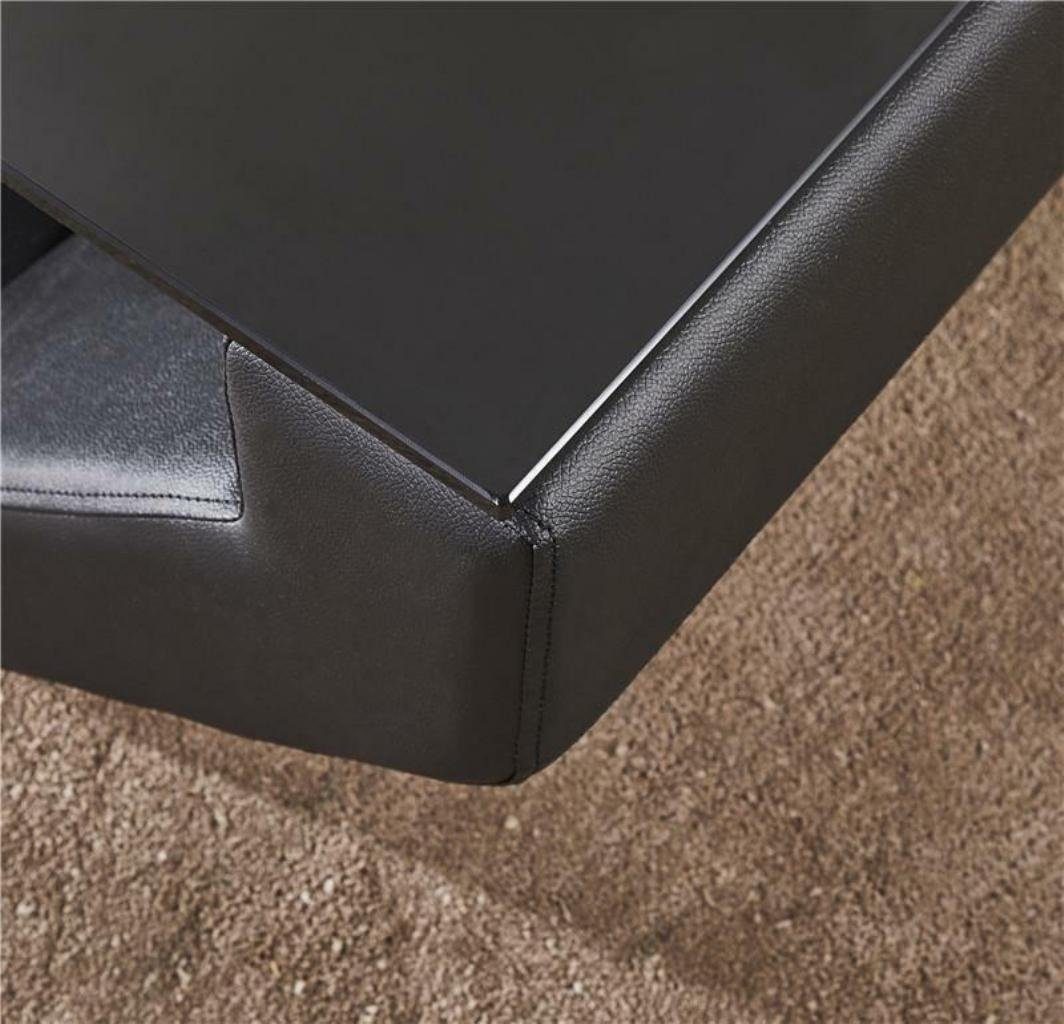 (1-St) Glas Sofort Couch Beistell Leder Tisch Design Couchtisch Couchtische Luxus JVmoebel Edler