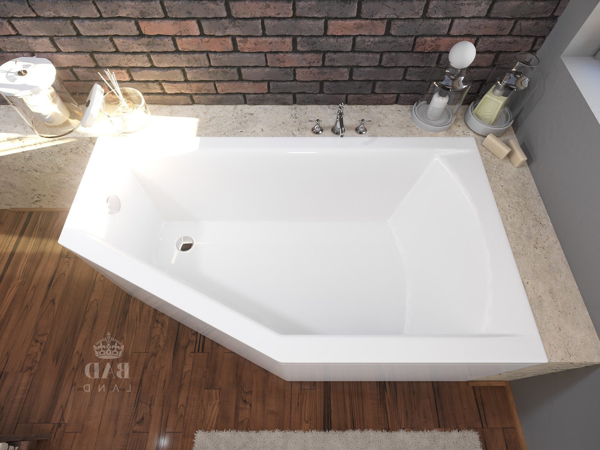 KOLMAN Badewanne Eckbadewanne Selena 160x90, (Links/Rechts), günstig online kaufen