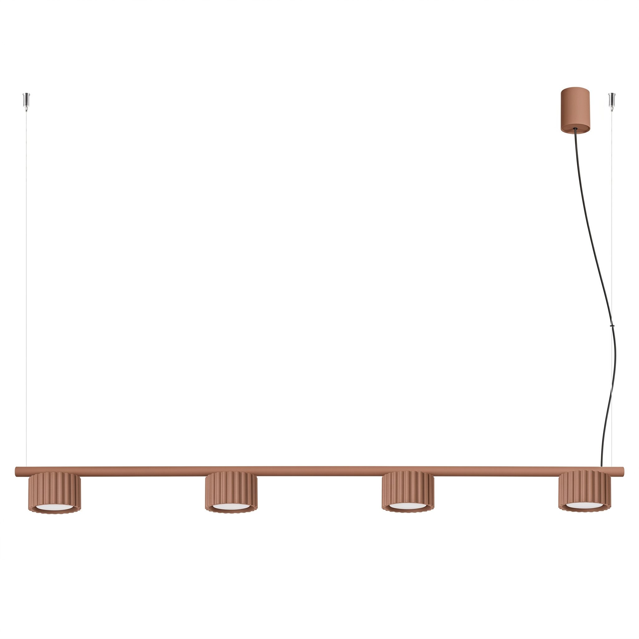 SOLLUX lighting Kronleuchter Kronleuchter AURA 4 mokka Gx53, Nicht enthalten
