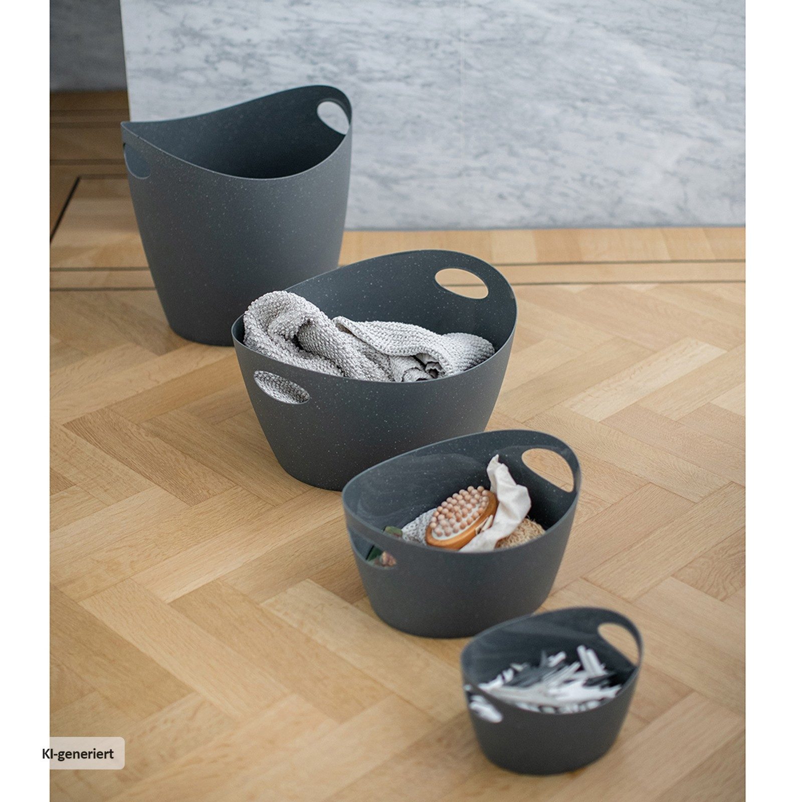 KOZIOL Aufbewahrungskorb Utensilo 4,5 Liter BOTTICHELLI M (Stück, 1 St., 1 Aufbewahrungskorb), Aufbewahrungskorb Kunststoff