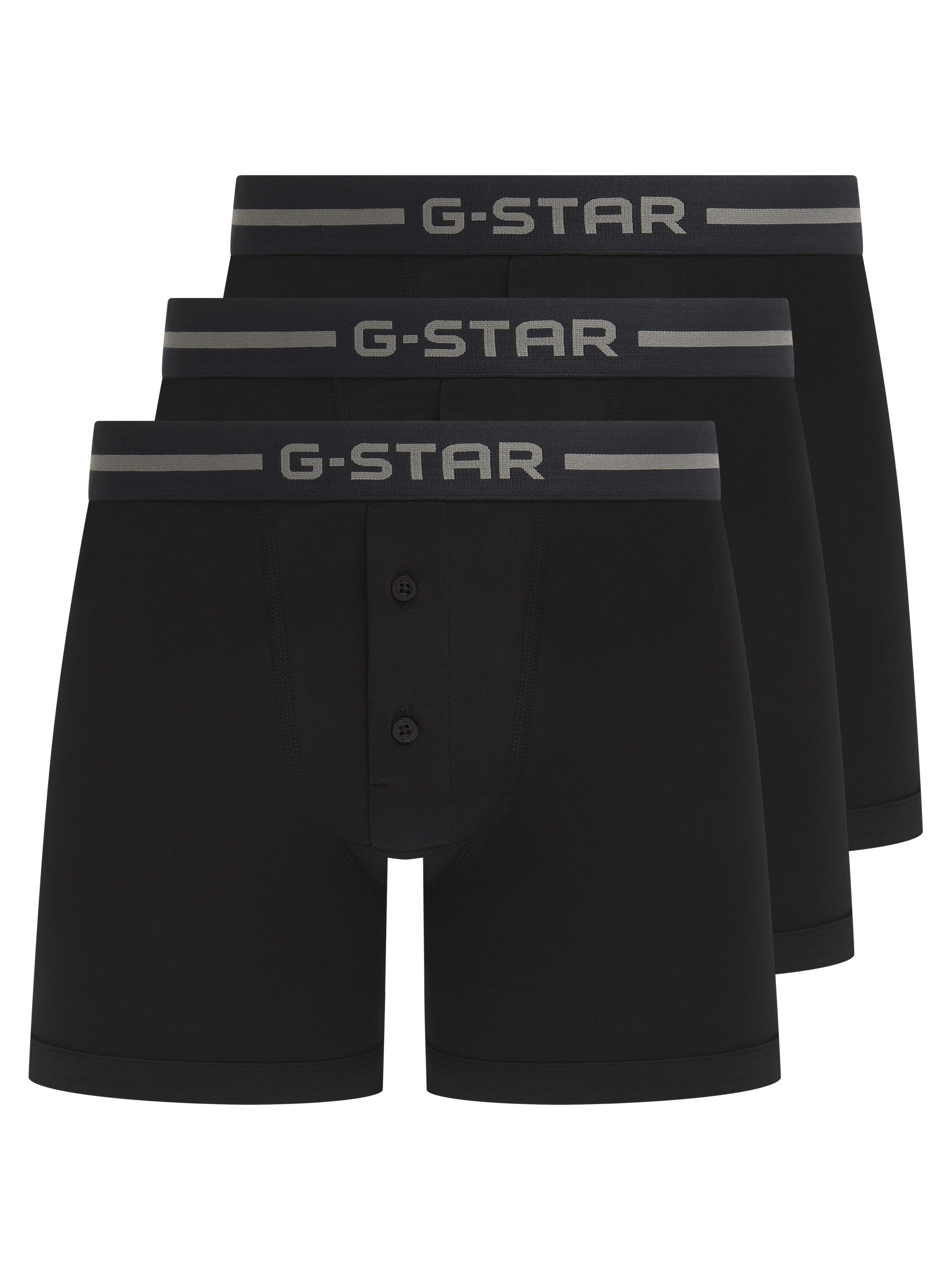 G-STAR Boxershorts NOBLE, 3 PACK TRUNKS (Packung, 3-St) mit Logobund