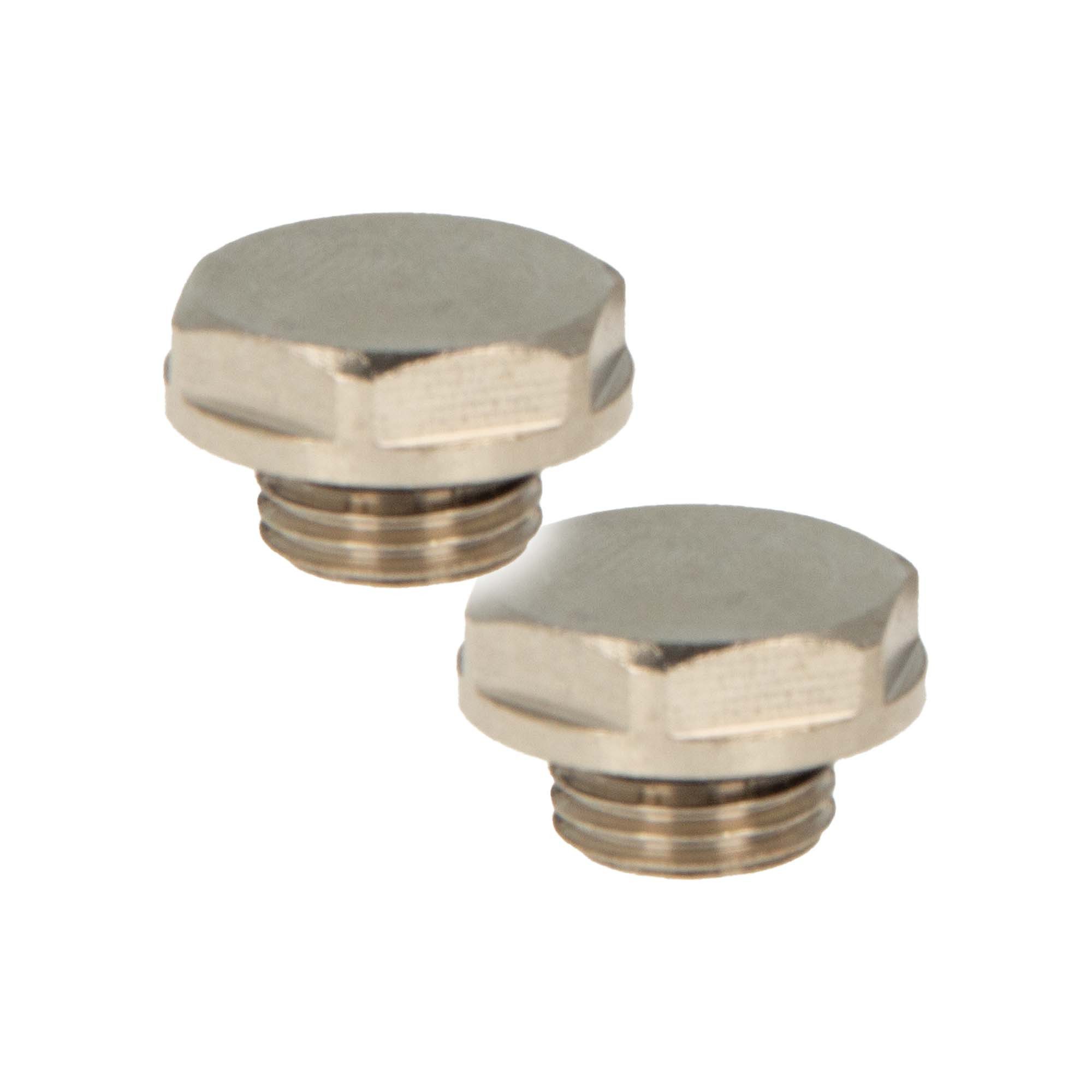 tecuro Verschlussstopfen Blindstopfen (2 Stück), Verschlussstopfen 1/4 Zoll - selbstdichtend