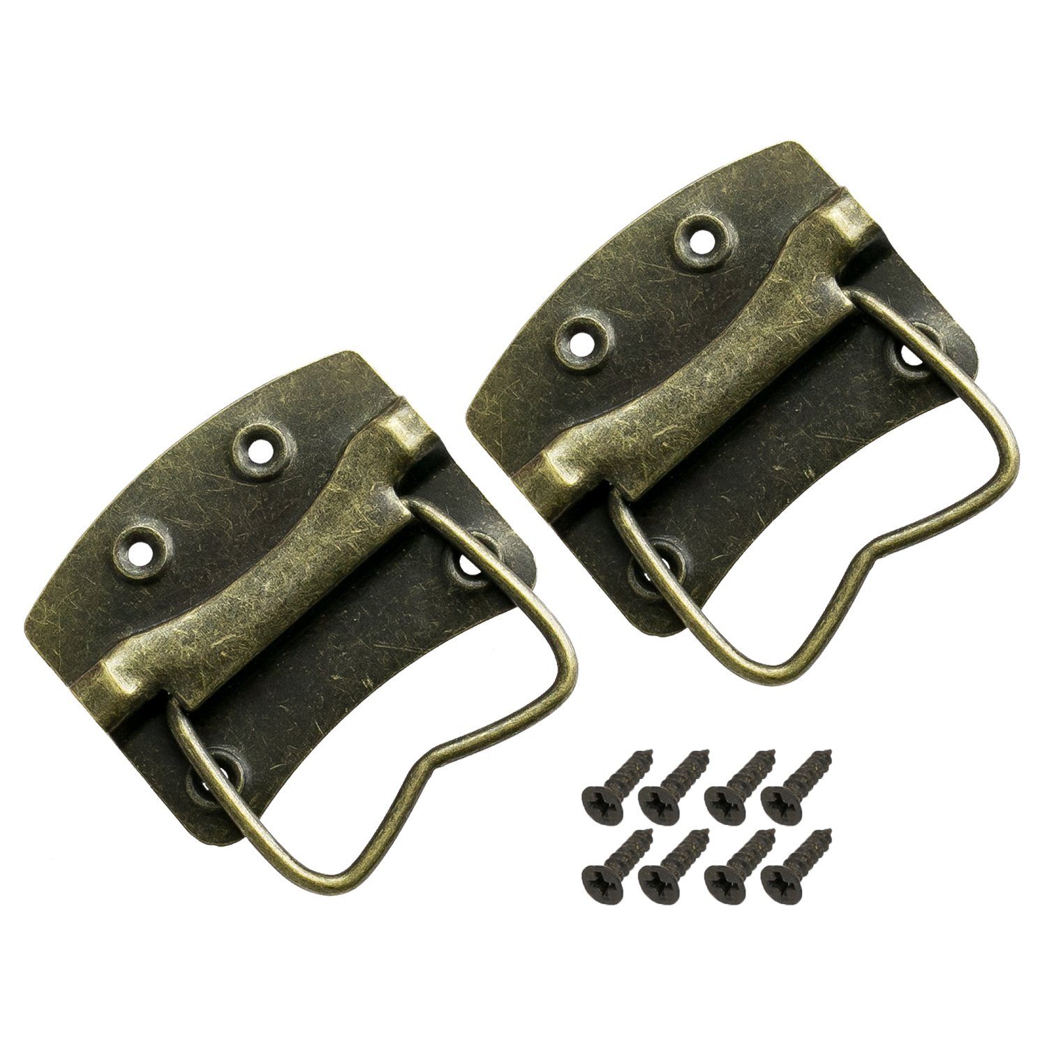 HMF Möbelgriff Vintage Griffe für Möbel, Möbelgriffe aus Metall (2 Stück, Set), Schubladengriff 54 x 55 mm, Bronze