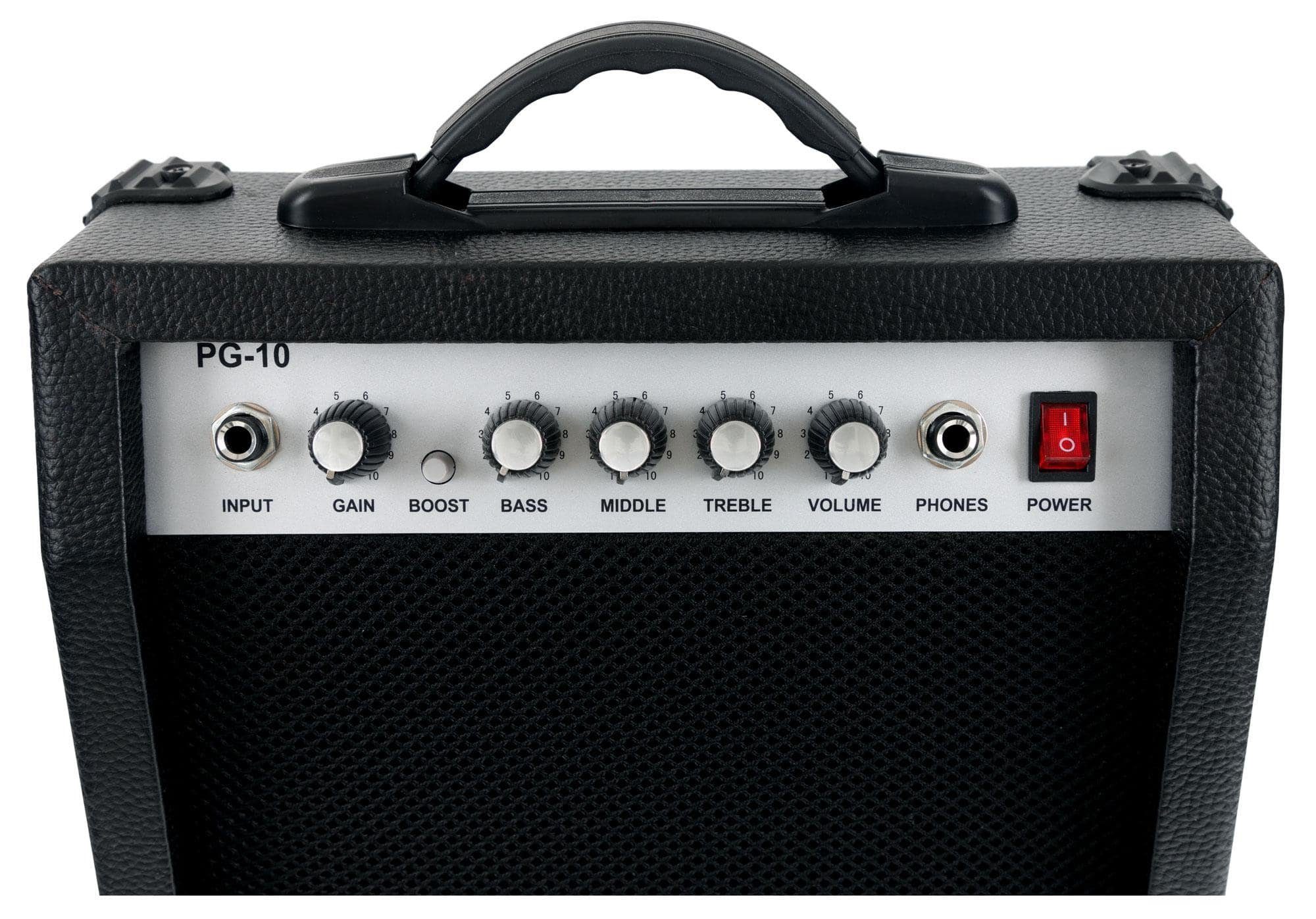 Rocktile PG-10 Gitarrenverstärker Verstärker (Gainregler mit Boostschalter, Kopfhörerausgang)