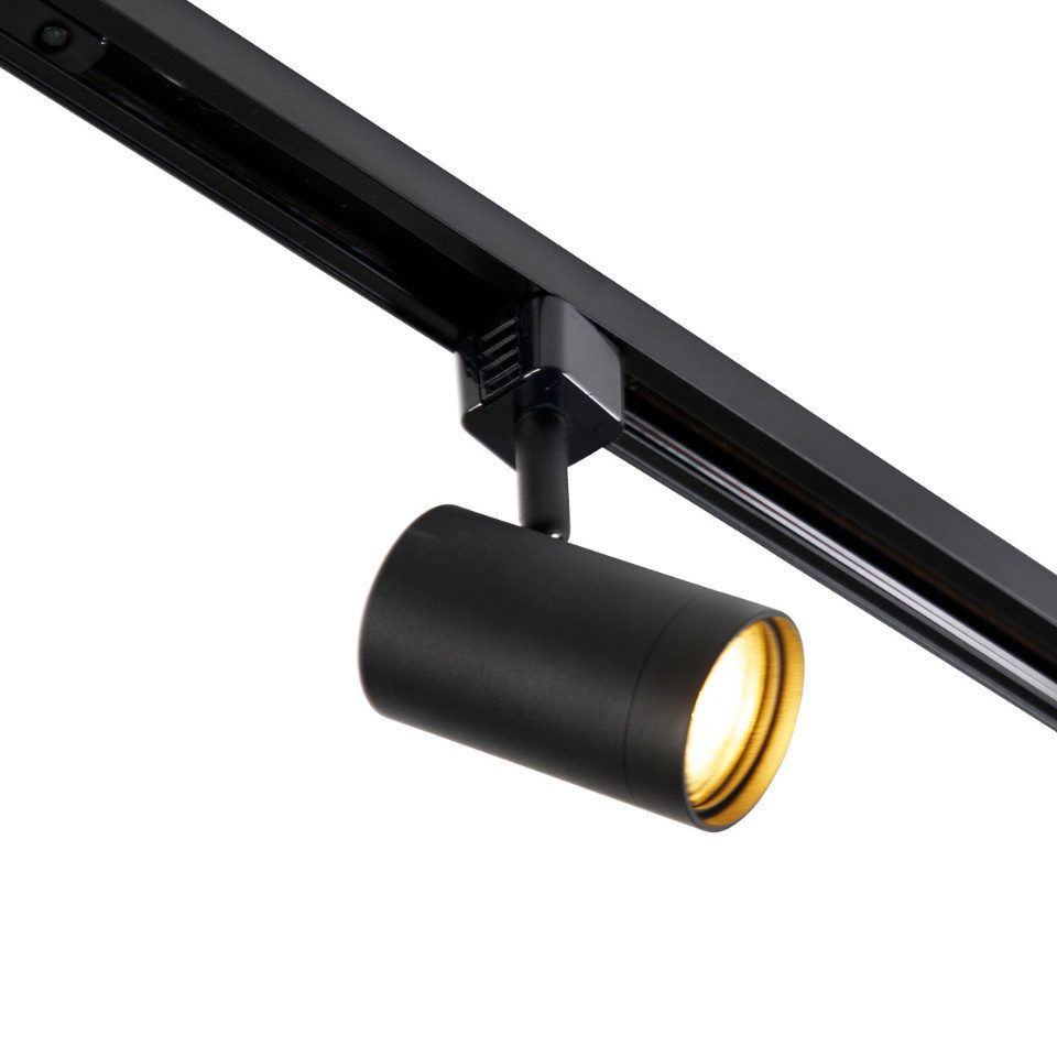 Qazqa Schienensystem-Sets Jeana, 476 cm, (1-tlg), GU10, Schwarz, Modern, Aluminium, Deckenstrahler 10-flammig