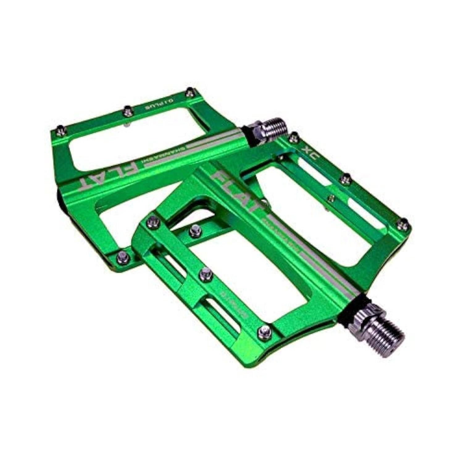 LuxusKollektion Plattformpedale Fahrradpedale Aluminium Anti-Rutsch Grün