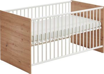 arthur berndt Babymöbel-Set Babyzimmer Set »Matheo« 2-teilig, (Spar-Set, 2-St), bestehend aus Kinderbett und Wickelkommode