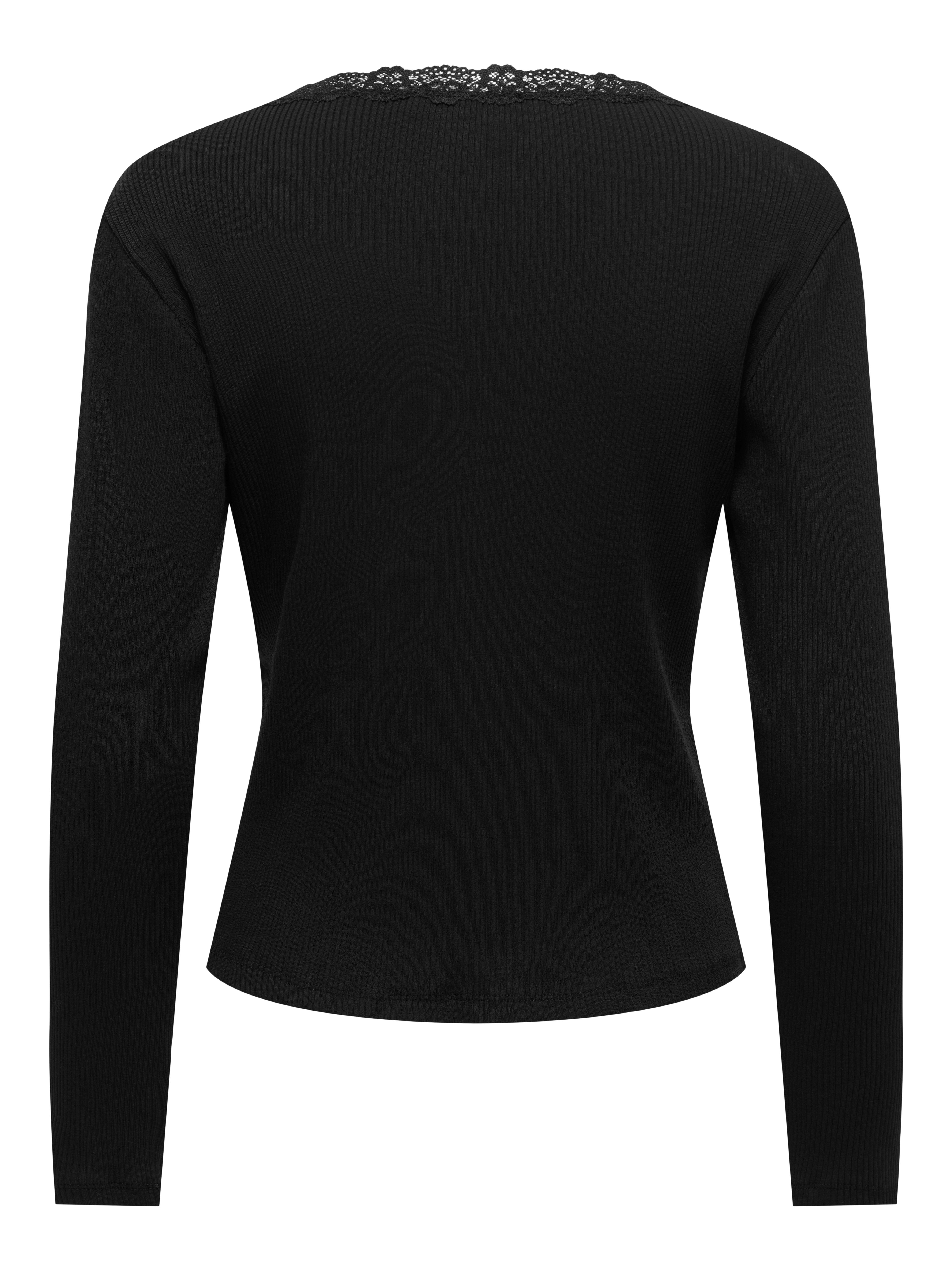ONLY V-Shirt ONLSARA SHARAI L/S V-NECK TOP JRS Baumwollmischung, slim fitregular fit