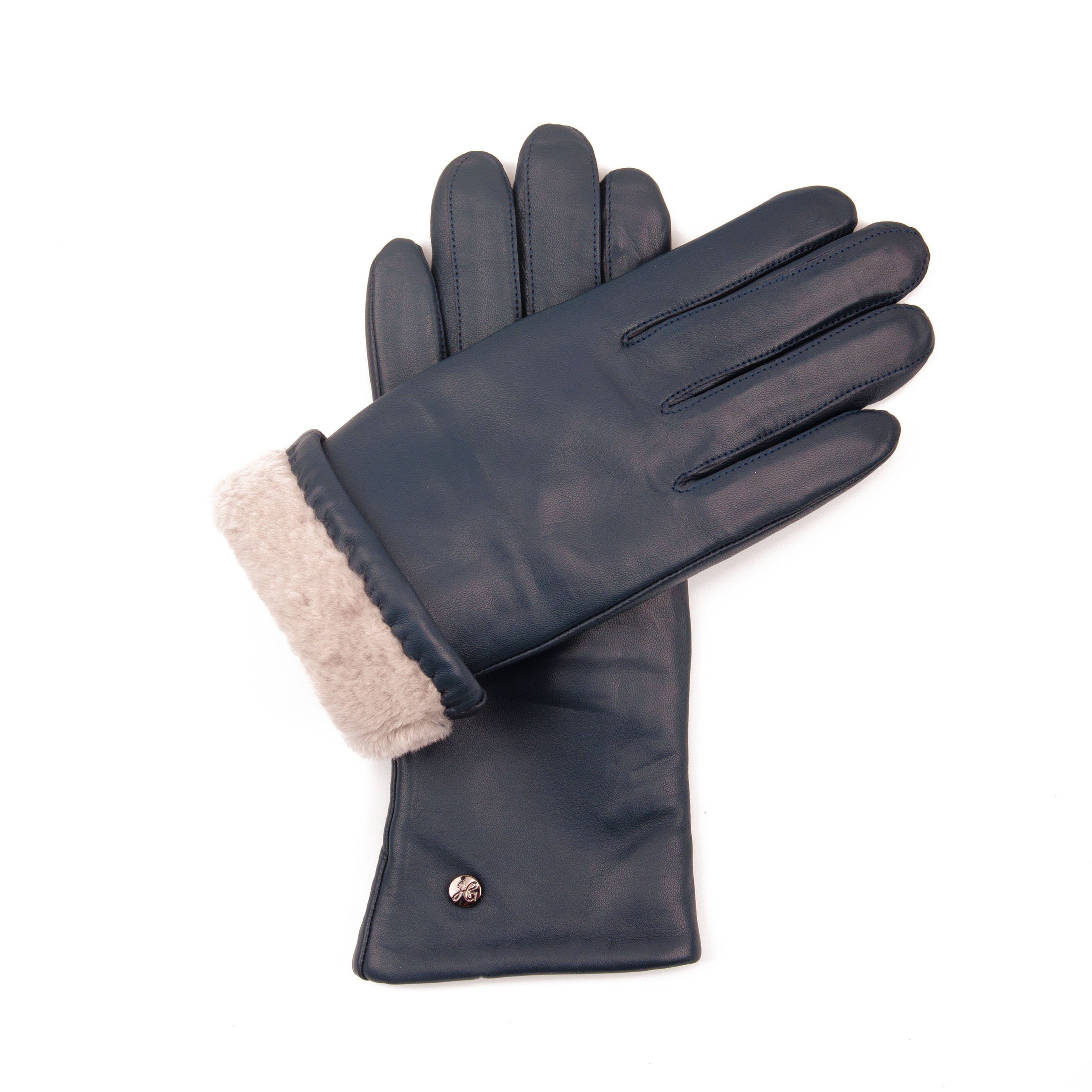 Hand Gewand by Weikert Lederen handschoenen van hertenleer met kasjmier voering, warme gebreide manchetten, heren hertenlederen handschoenen, warm