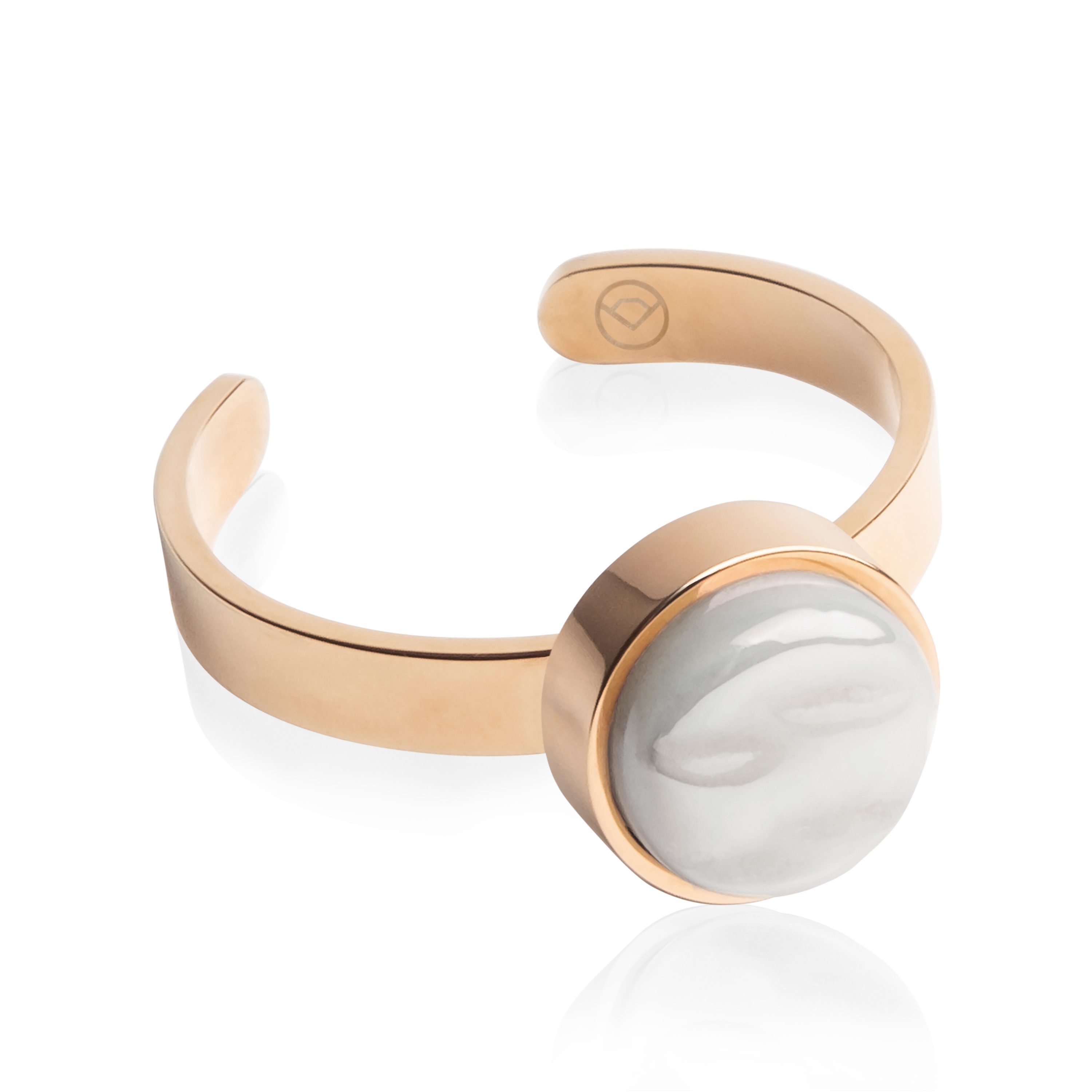 ALEXASCHA Fingerring Verstellbarer Ring mit Stein • 8mm
