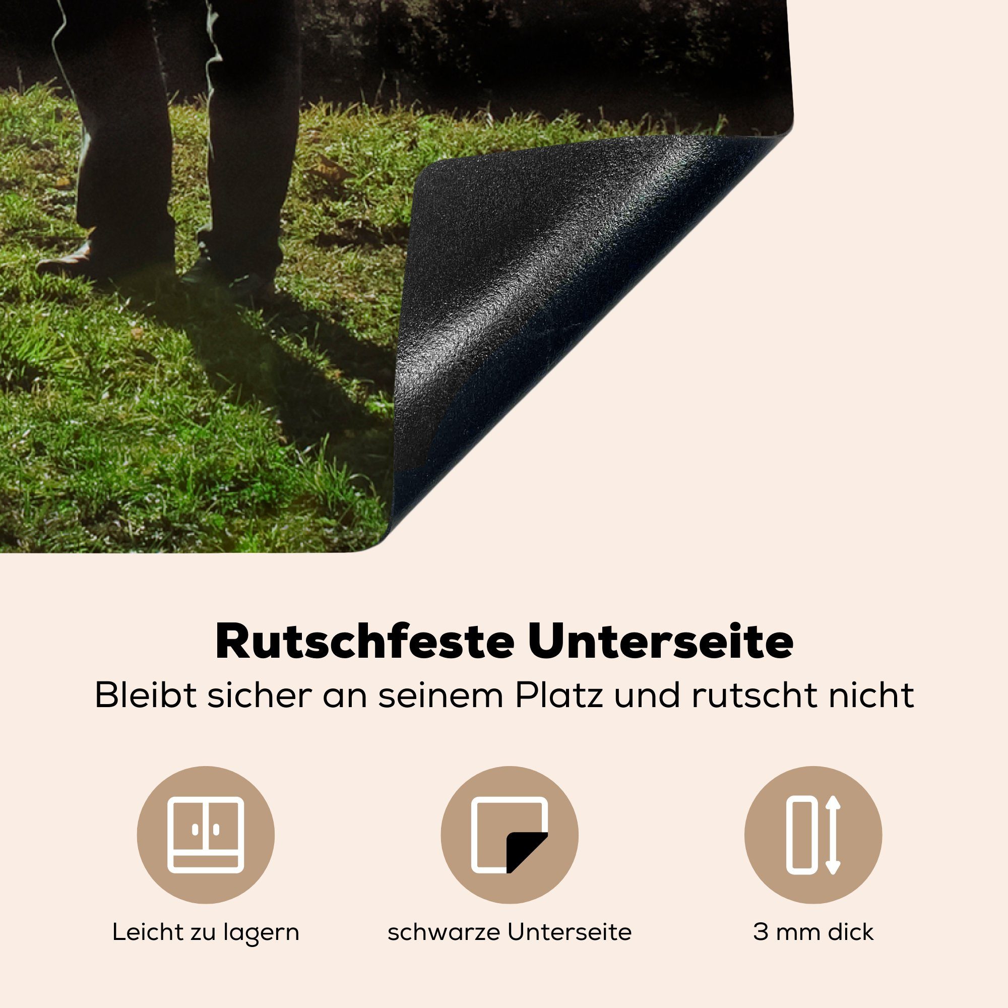 MuchoWow Herdblende-/Abdeckplatte Landwirt der (1 78x78 in Ceranfeldabdeckung, cm, mit Vinyl, tlg), für Schweiz, küche Arbeitsplatte Regenschirm