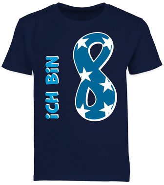 Shirtracer T-Shirt Ich bin acht Blau Junge (1-tlg) 8. Geburtstag
