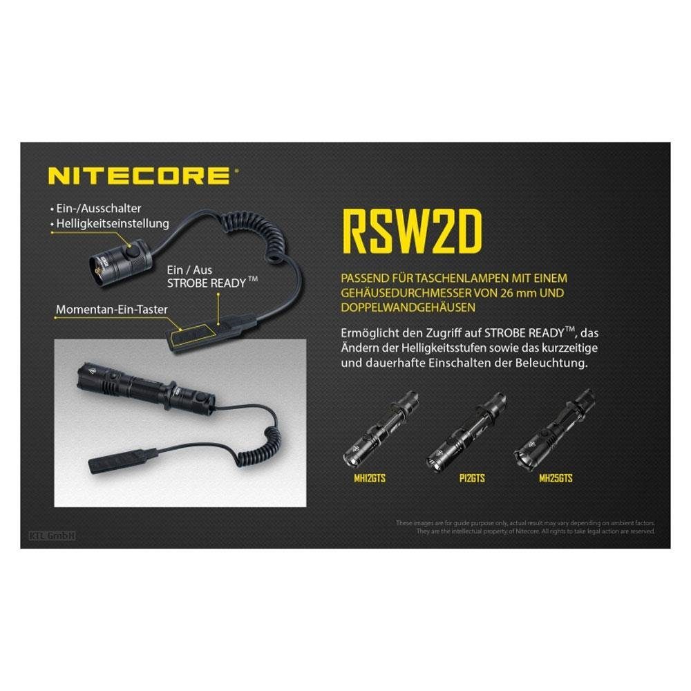 Nitecore LED Kabelschalter Fernschalter Taschenlampe RSW2D