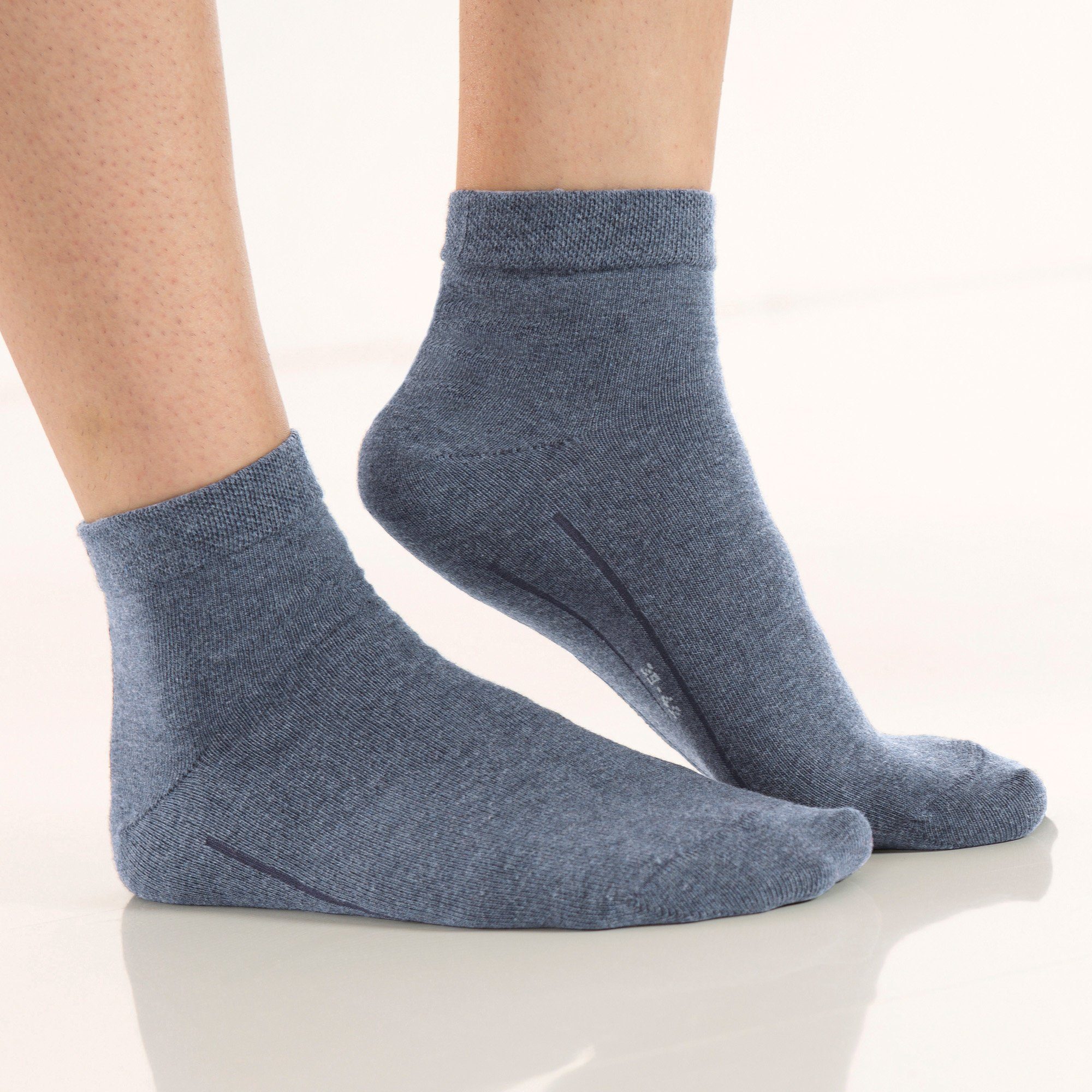 Uni (6-Paar) Paar Kurzsocken Unisex-Kurzsocken 3 dunkelblau Camano