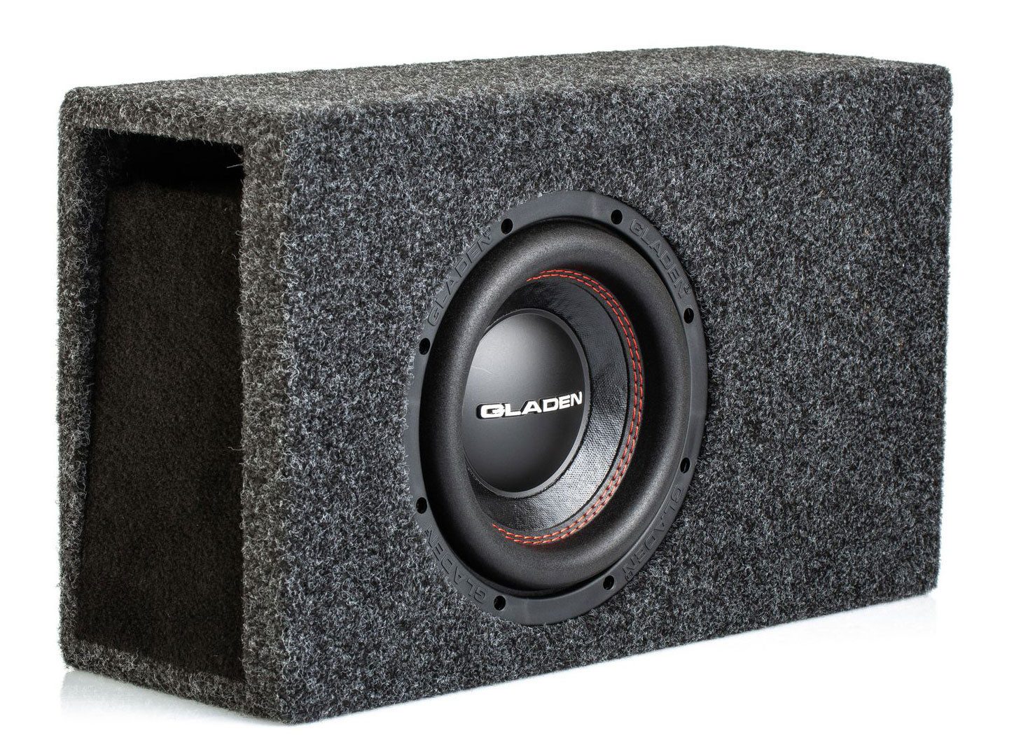 Gladen RSX08 SLIM-VB-CU-AV 20cm Bassreflex Downfire Aktiv-Subwoofer Auto-Subwoofer (200 W, max.: W cm)