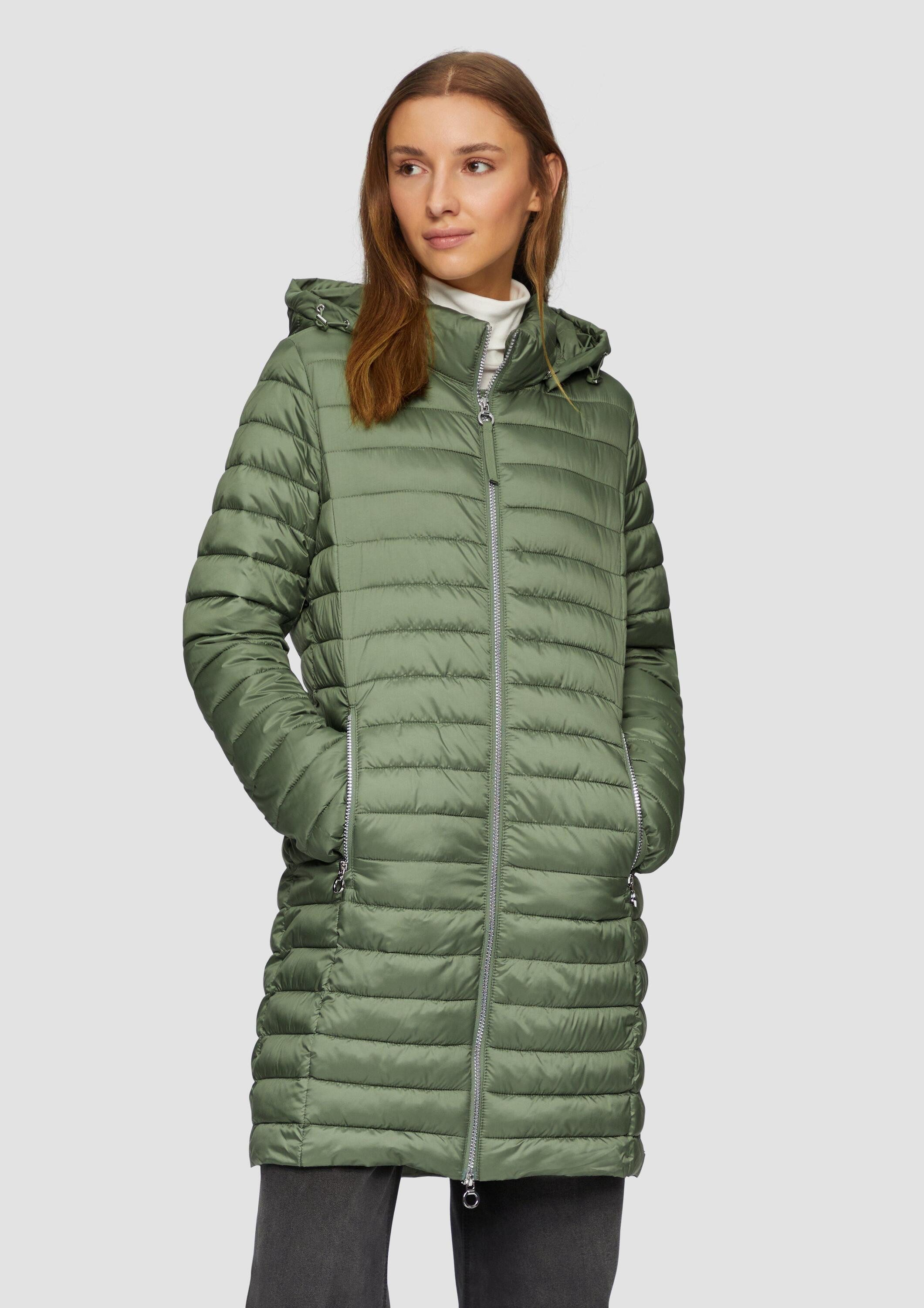 s.Oliver Funktionsmantel Outdoor-Mantel Lange Steppjacke mit abnehmbarer Ka günstig online kaufen