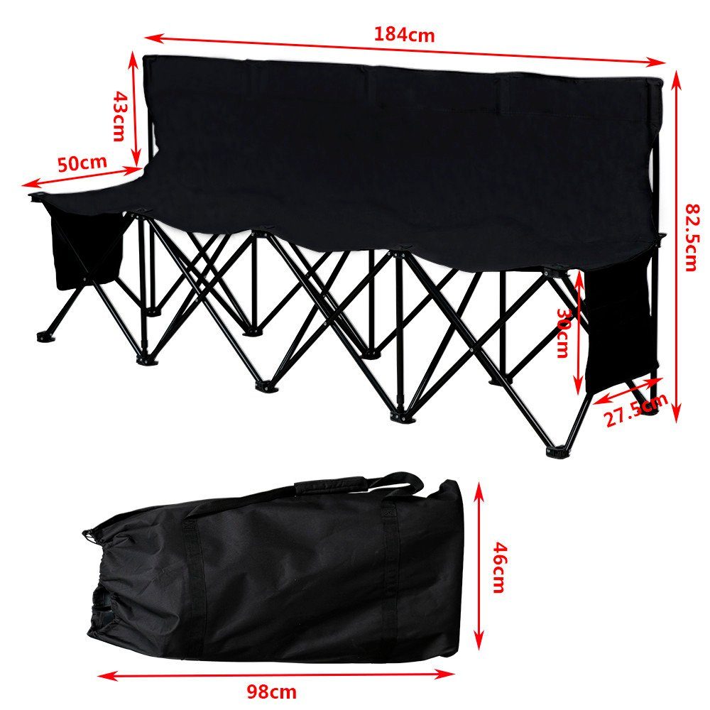 Yaheetech Campingstuhl Gartenbank Campinghocker faltbar, Sitzbank 4-Sitzer- günstig online kaufen