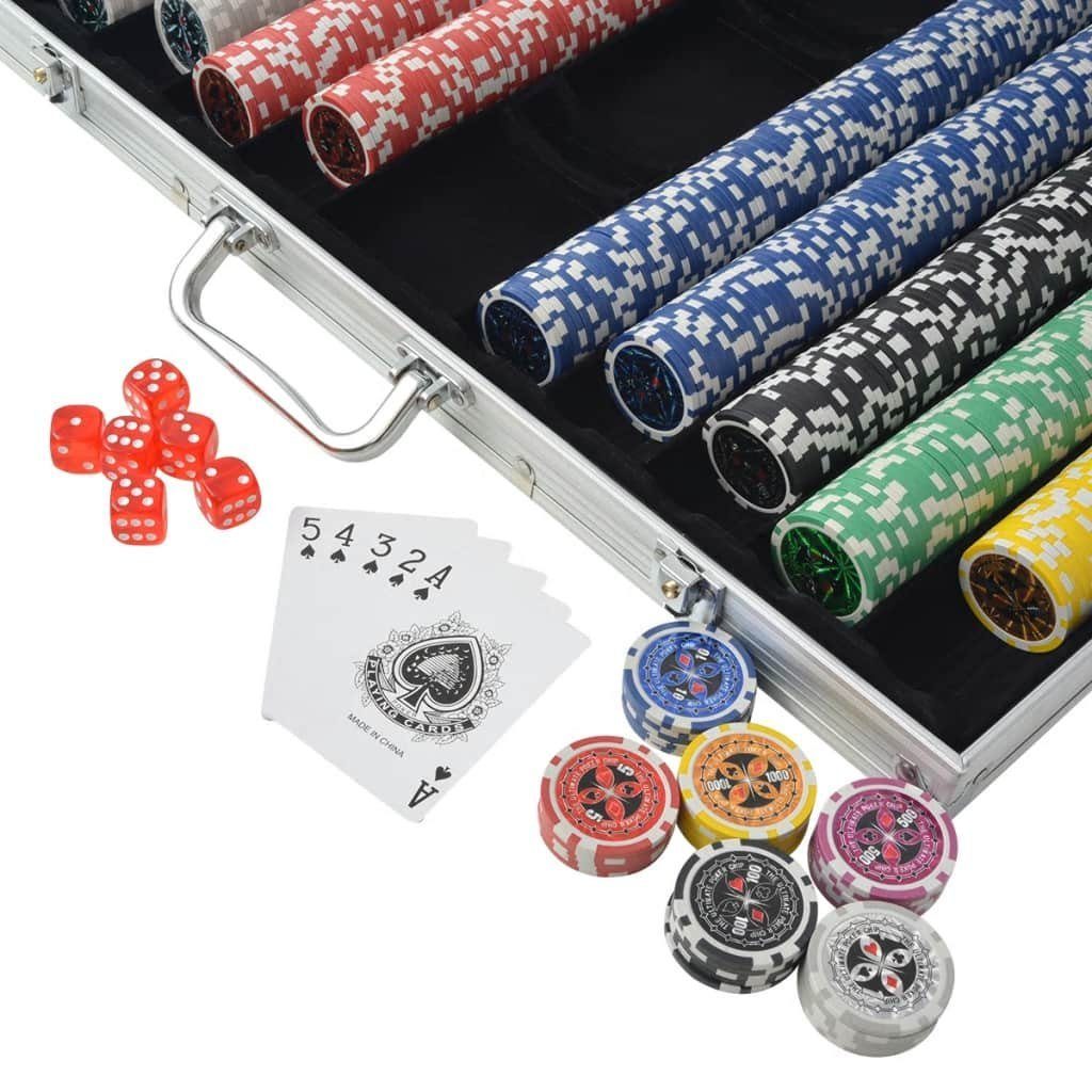 Steckdose vidaXL Set Aluminium Laserchips 1.000 Poker mit