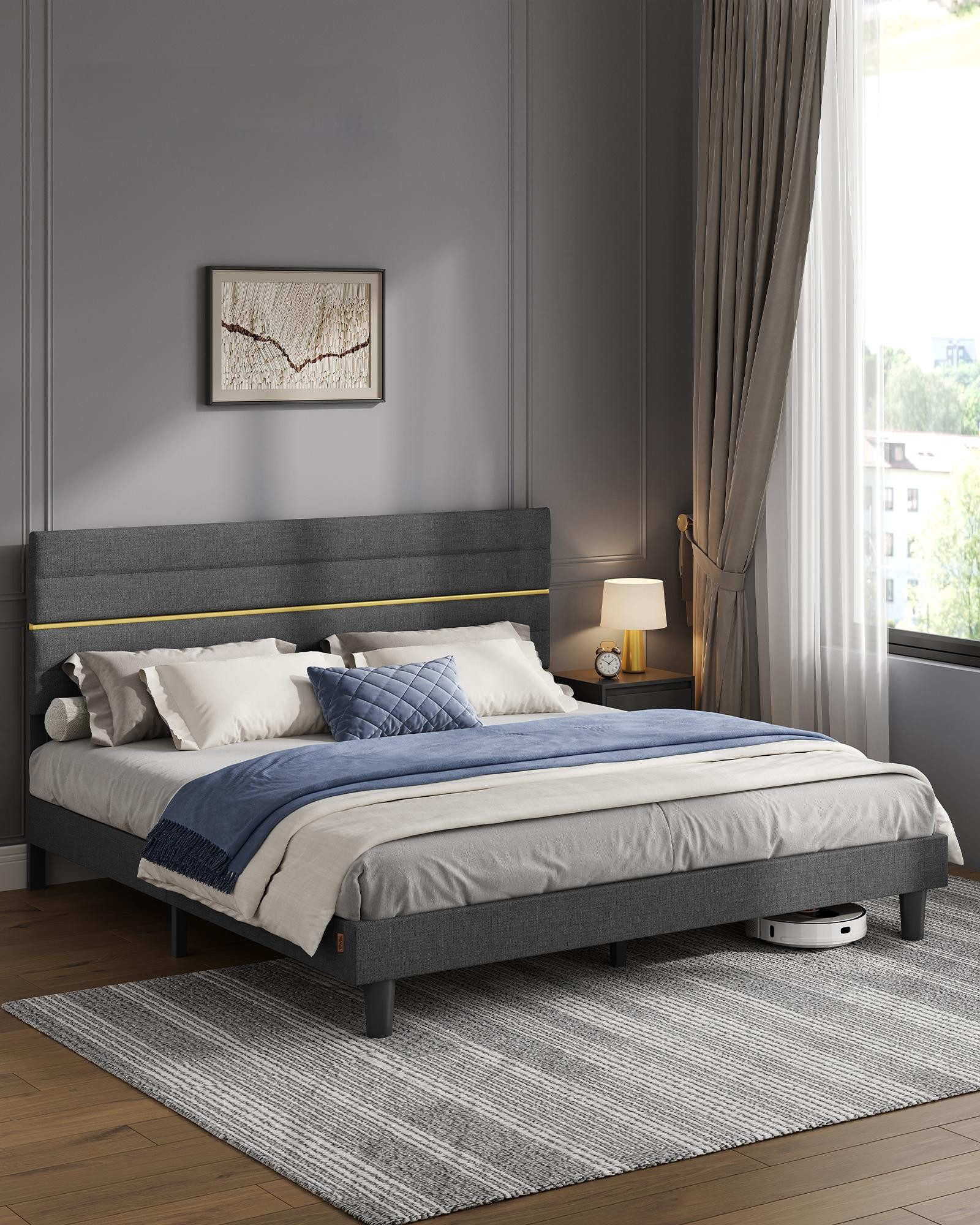 VASAGLE Polsterbett (180 x 200 cm, geräuscharm, mit Lattenrost und verstell günstig online kaufen