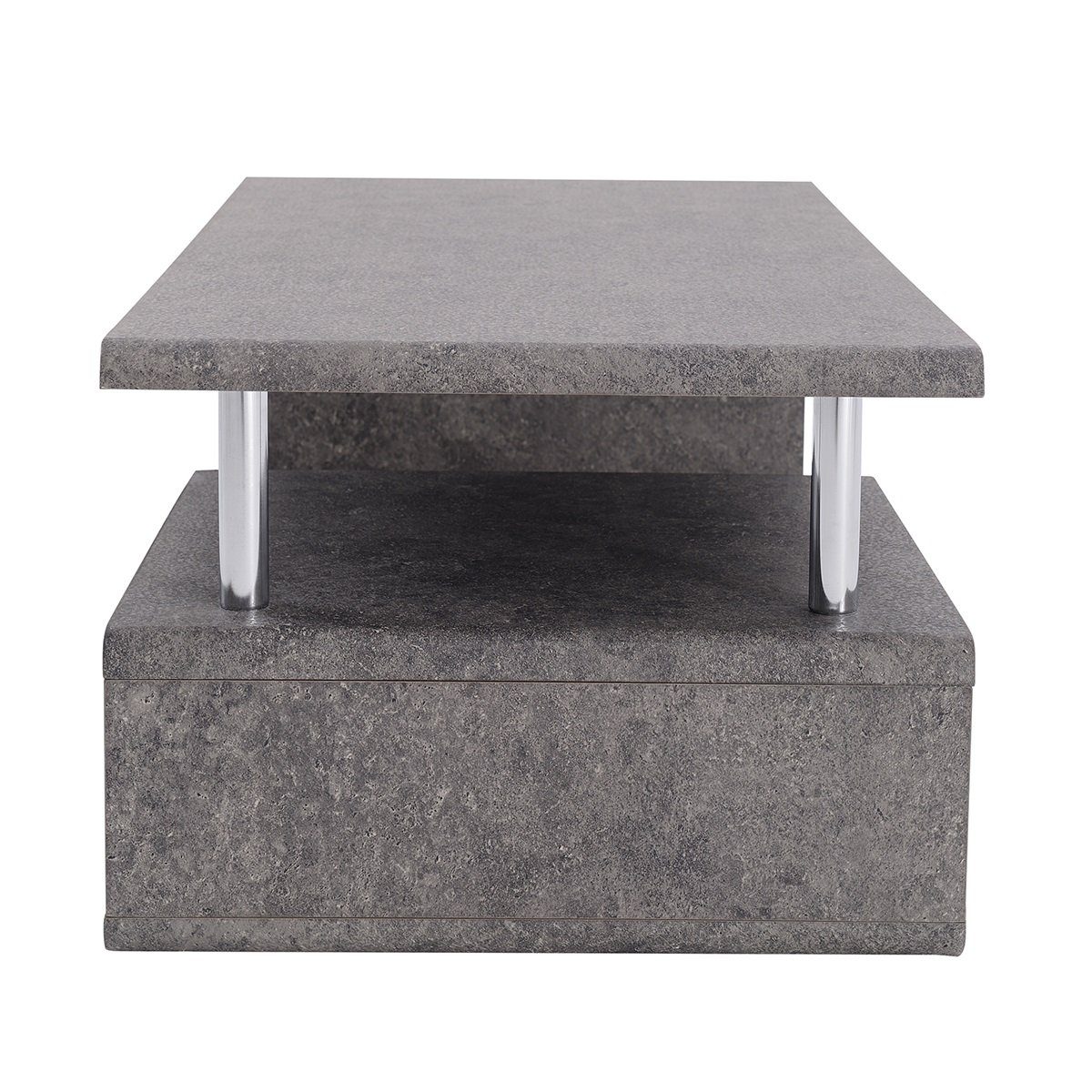 Wilitto Couchtisch Couchtisch Beton Ablage, in W: Tisch), niedriger 55cm Optik,mit Tisch,für Wohnzimmer (ein