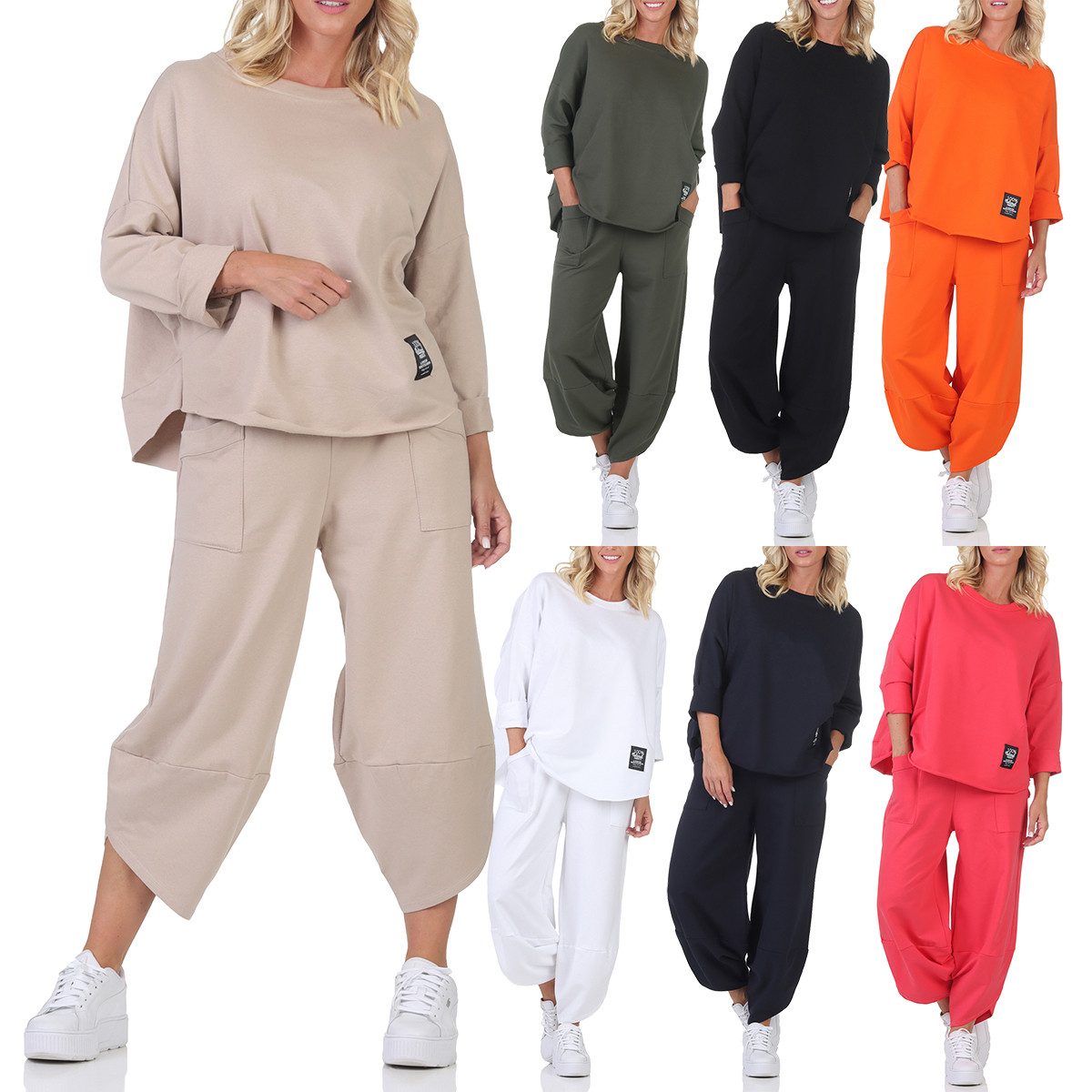simaranda Jogginganzug Damen Jogginganzug 6172 36-42 Oliv günstig online kaufen