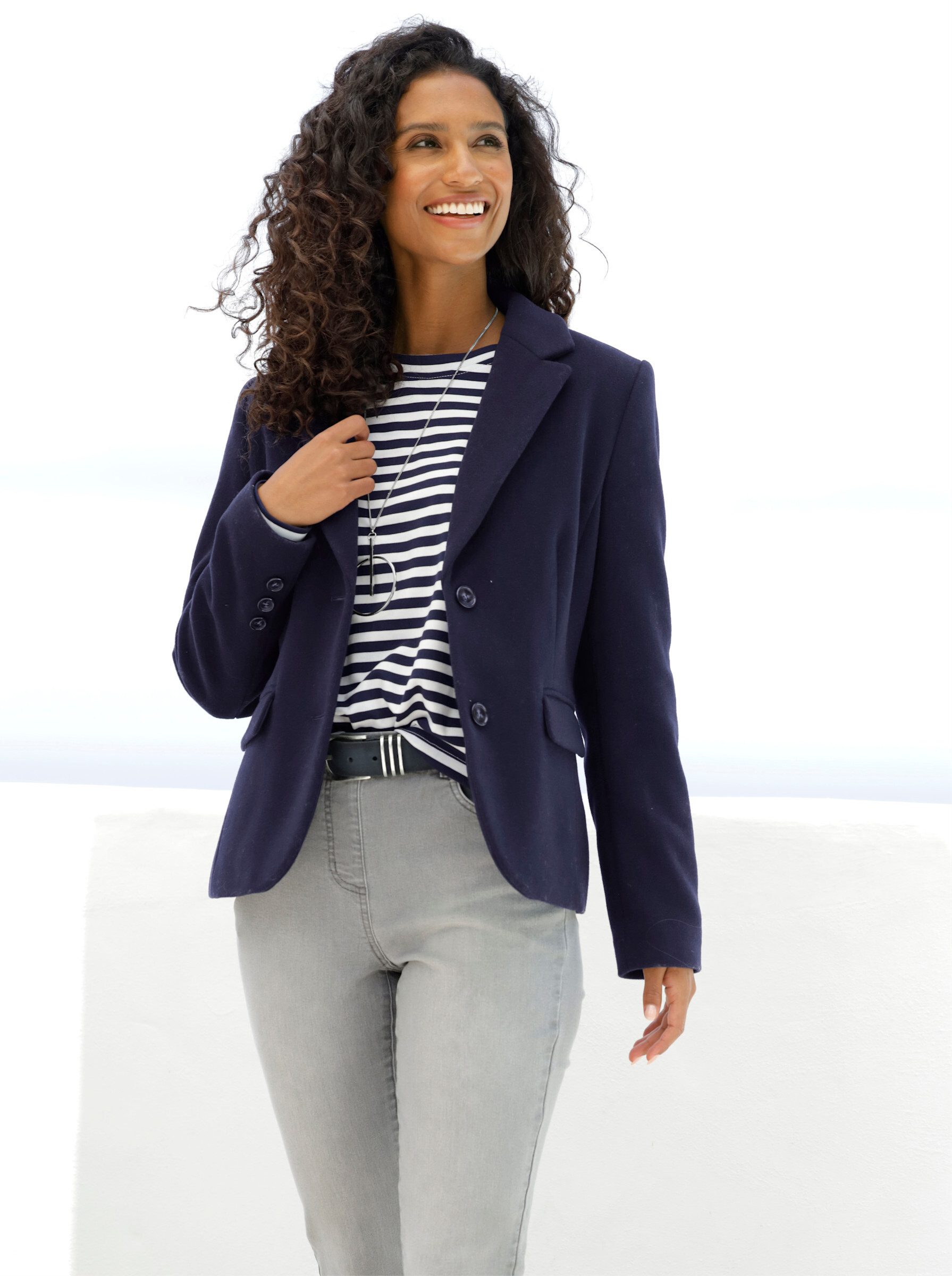 heine Blusenblazer Woll-Blazer Langarm günstig online kaufen