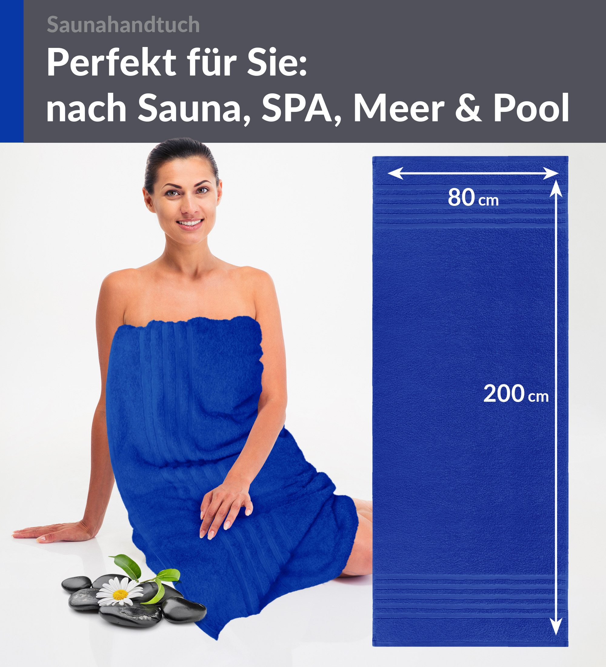 Lashuma Saunatuch XXL Handtuch London, Frottee (1-St), großes Badetuch Damen & Badehandtuch Herren 80x200 - Saunahandtuch – Bild 5 von 5