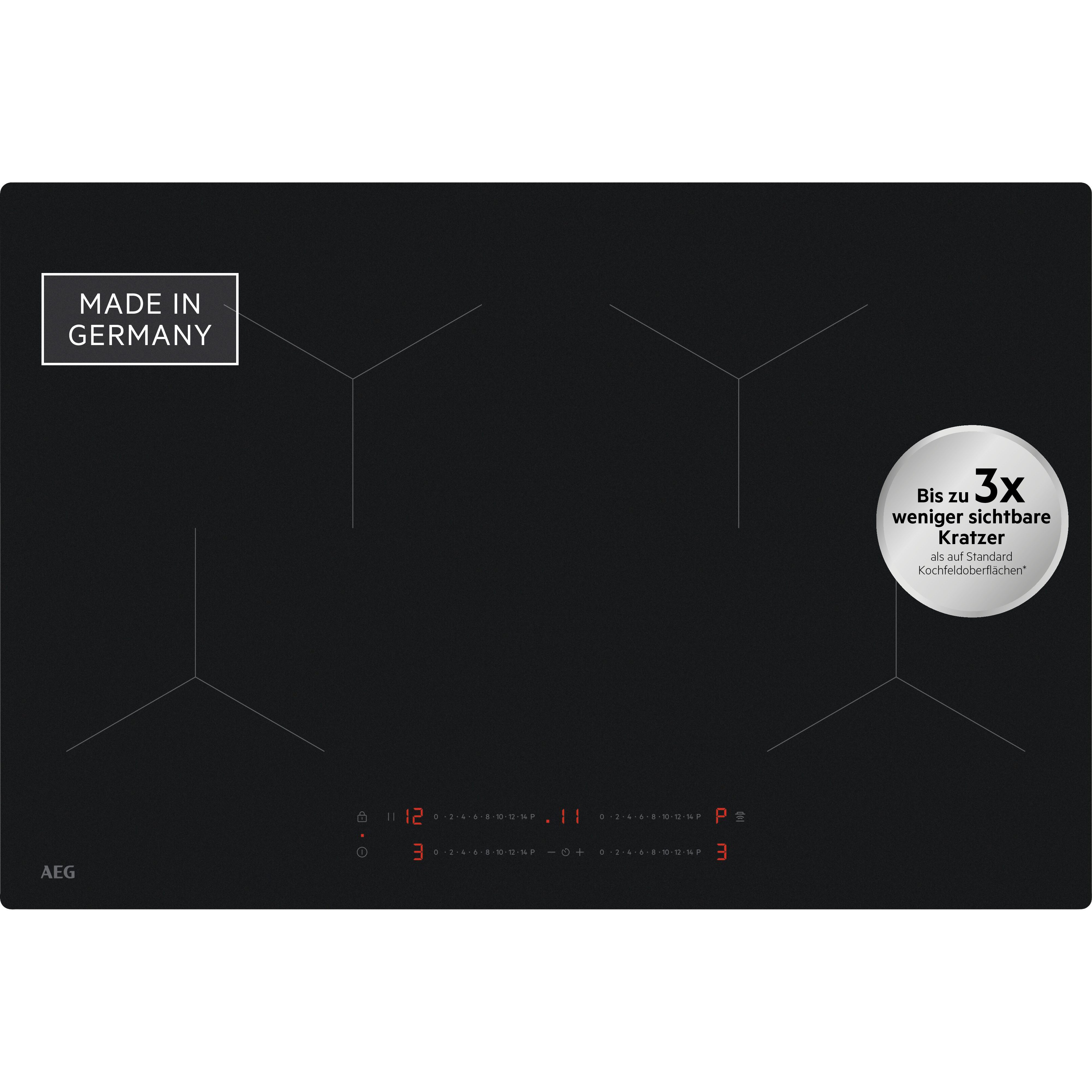 AEG Induktions-Kochfeld Serie 5000 TO841A0FIT, Bis zu 3x weniger sichtbare Kratzer – Made in Germany