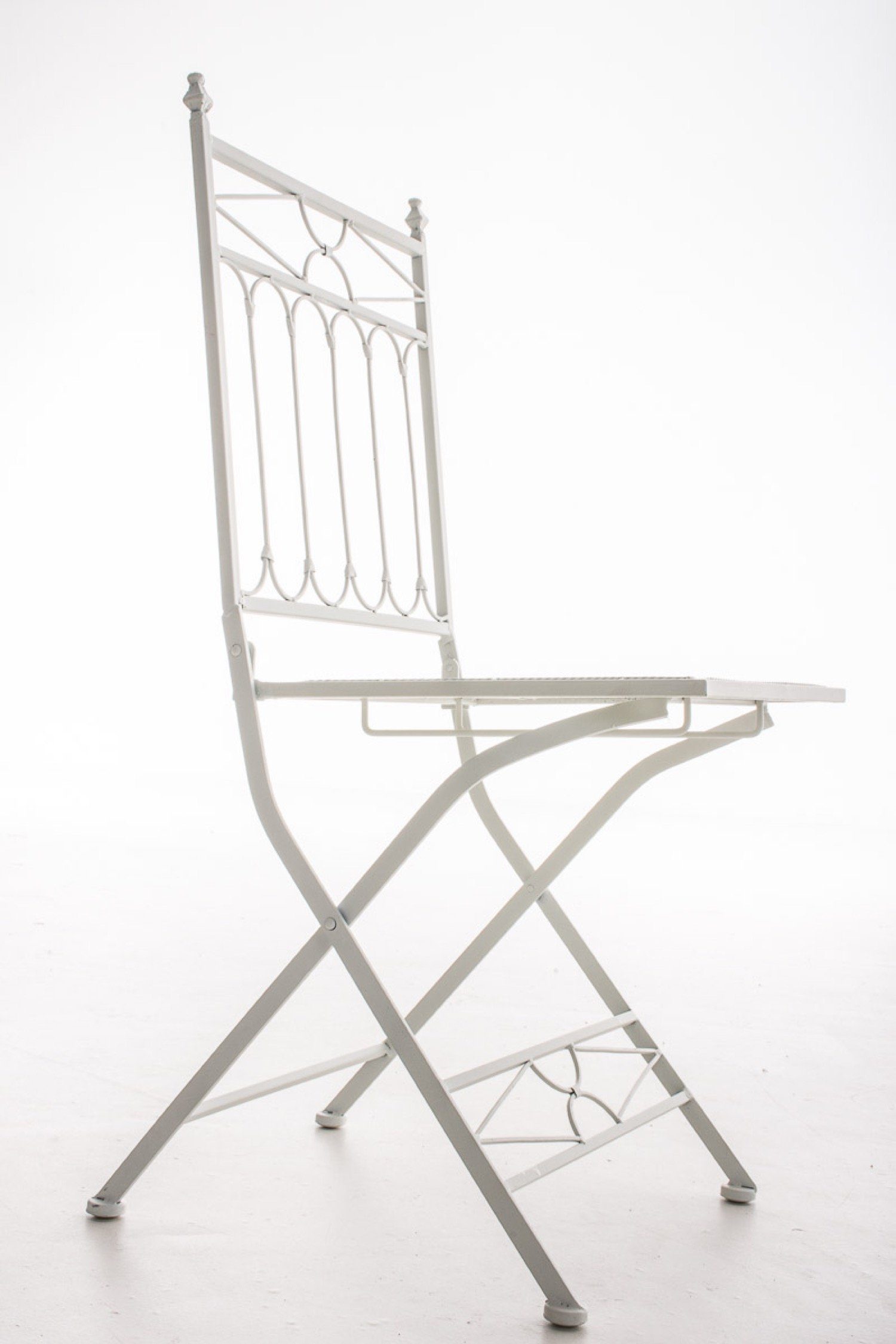 handgefertigtem x weiß Maße Terrasse Gartenstuhl - aus für Metallstuhl x Balkon, - Eisen, St), (Hochwertiger Garten, 40 1 Balkonstuhl, Farbe: 95cm Klappstuhl und stabiler - (TxBxH): 39 TPFGarden
