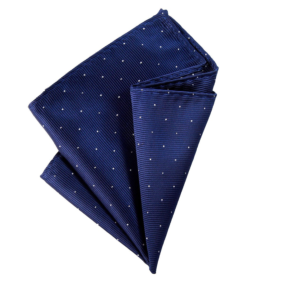 Einstecktuch DonDon Herren Hanky mit silbernen Punkten