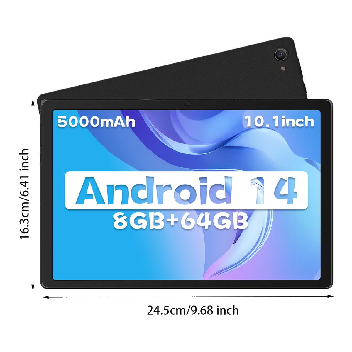 BUFO 10 Zoll Android, 3 GB RAM 64 GB Speicher, Dual-Kamera Tablet (10", 64 GB, Android, Dual-Kamera)