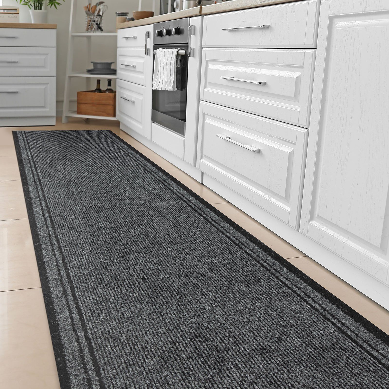 Küchenläufer Malaga, Erhältlich in vielen Läufer, Küchenteppich, & Floordirekt Grau Farben Größen
