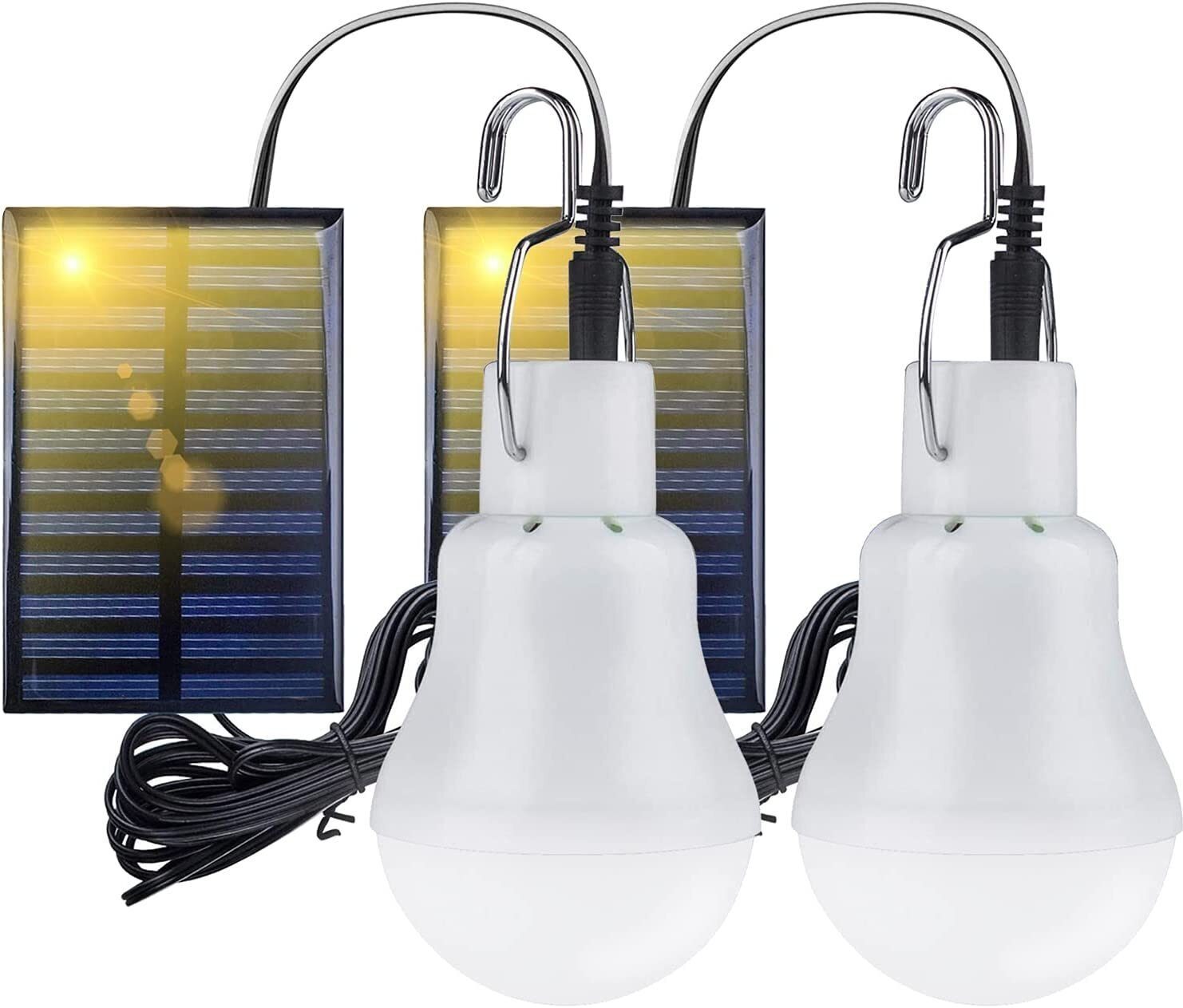 Mmgoqqt LED Solarleuchte »Solarbetriebene LED-Glühbirne, Hängelampe mit  verstellbarem Solarpanel, für Outdoor, Wandern, Camping, Zelt, Angeln,  Beleuchtung«