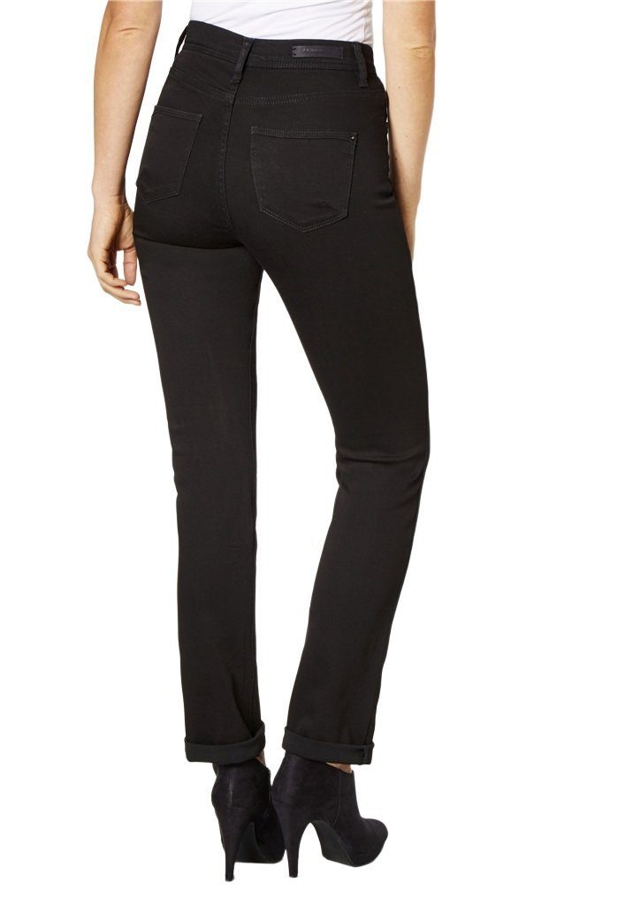 Paddock's Jeanshose mit Straight-Jeans Stretch Kate Black/Black